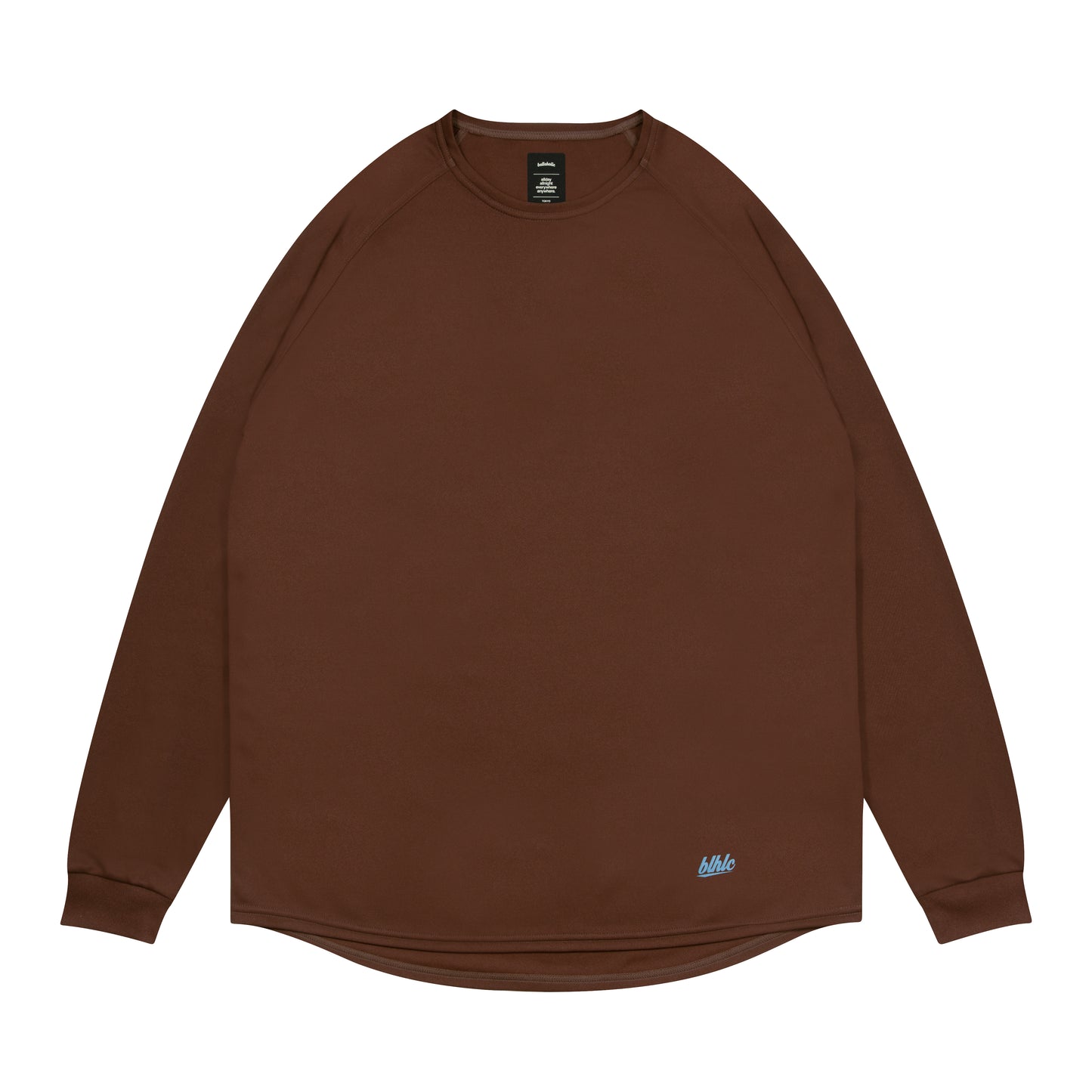 3D-Net blhlc Back Print Cool Long Tee (brown/mosaic blue/white)