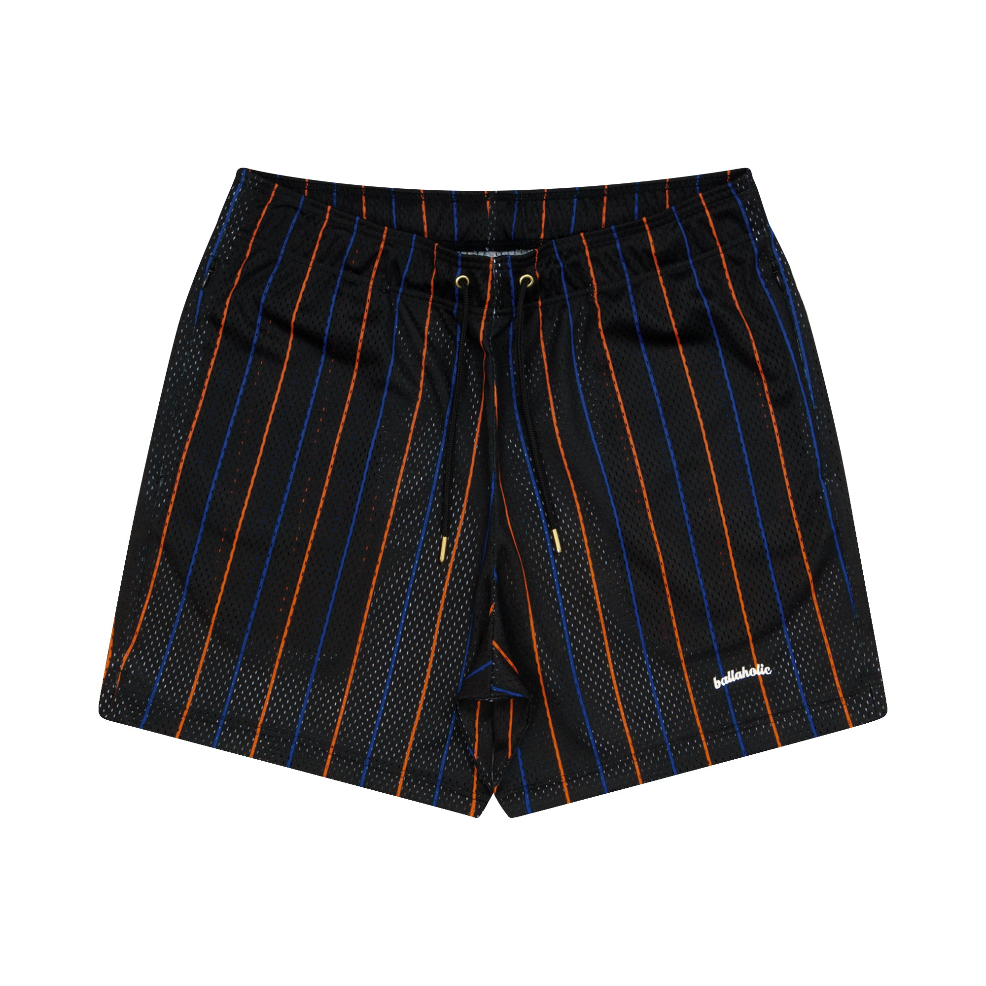 ballaholic Stripe Mesh めんどくさく Zip Shorts