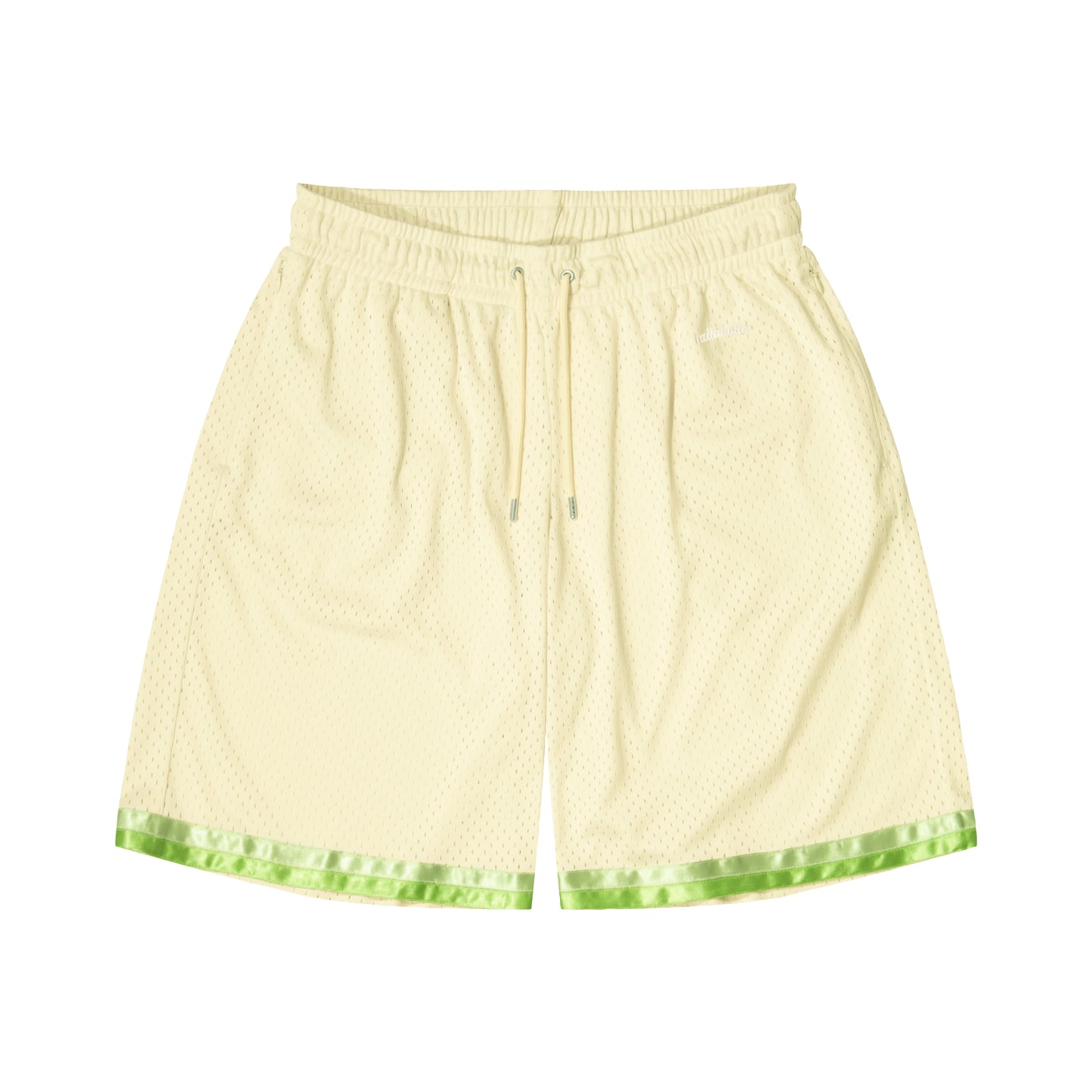 Tape Mesh Zip Shorts (off white)
