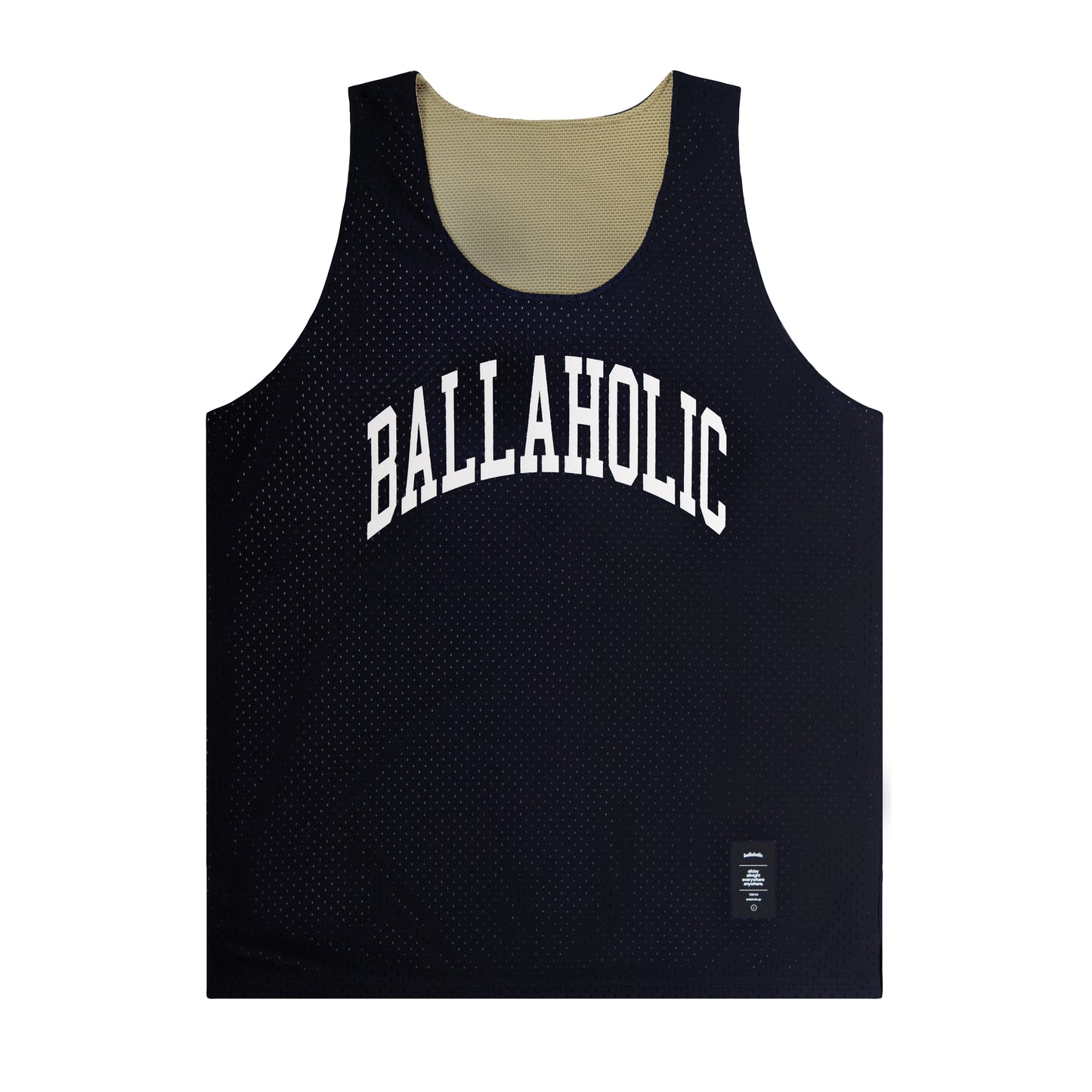 College Logo - STREETMOVE Mesh Reversible Tops (navy/taupe)