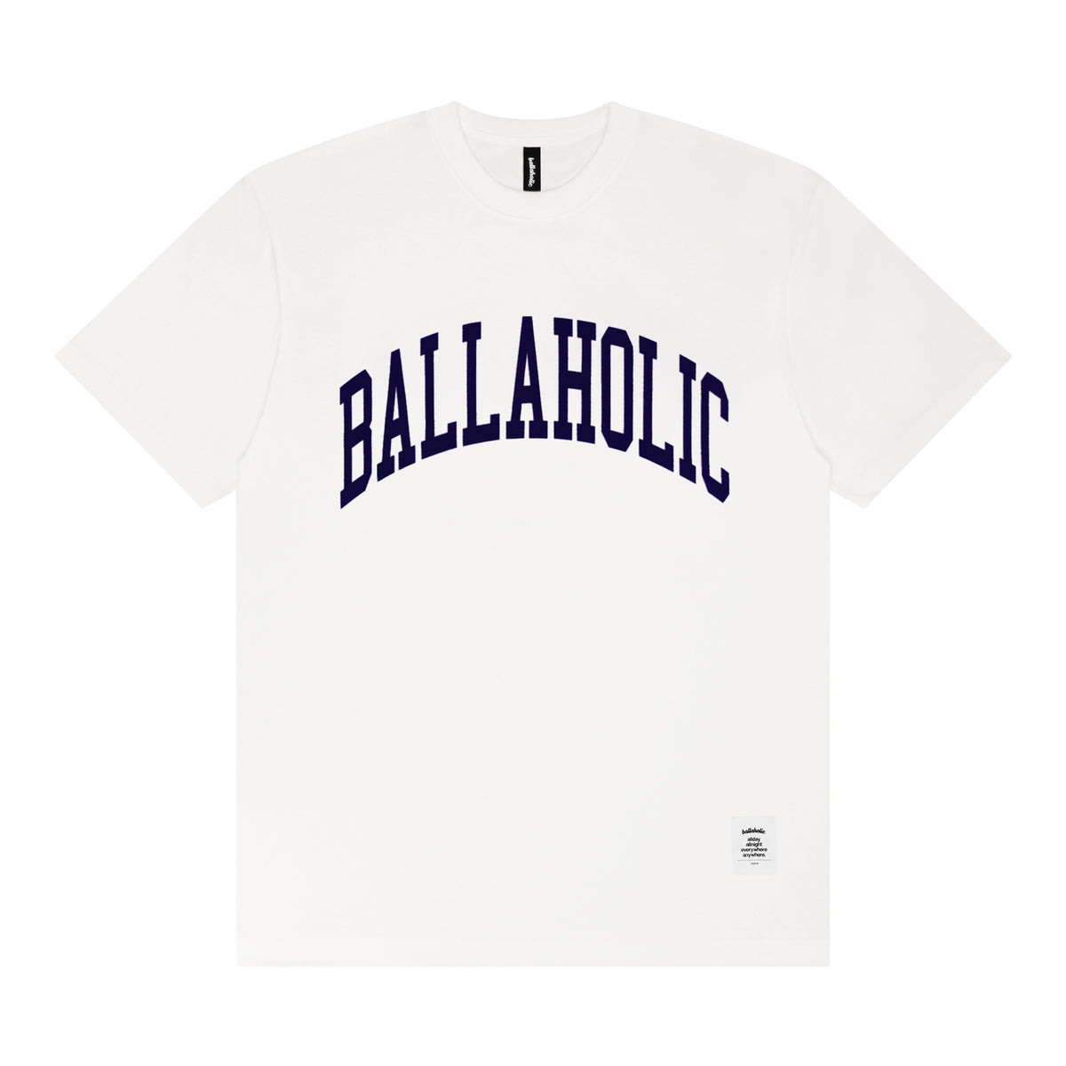 College Logo Tee (white/navy)