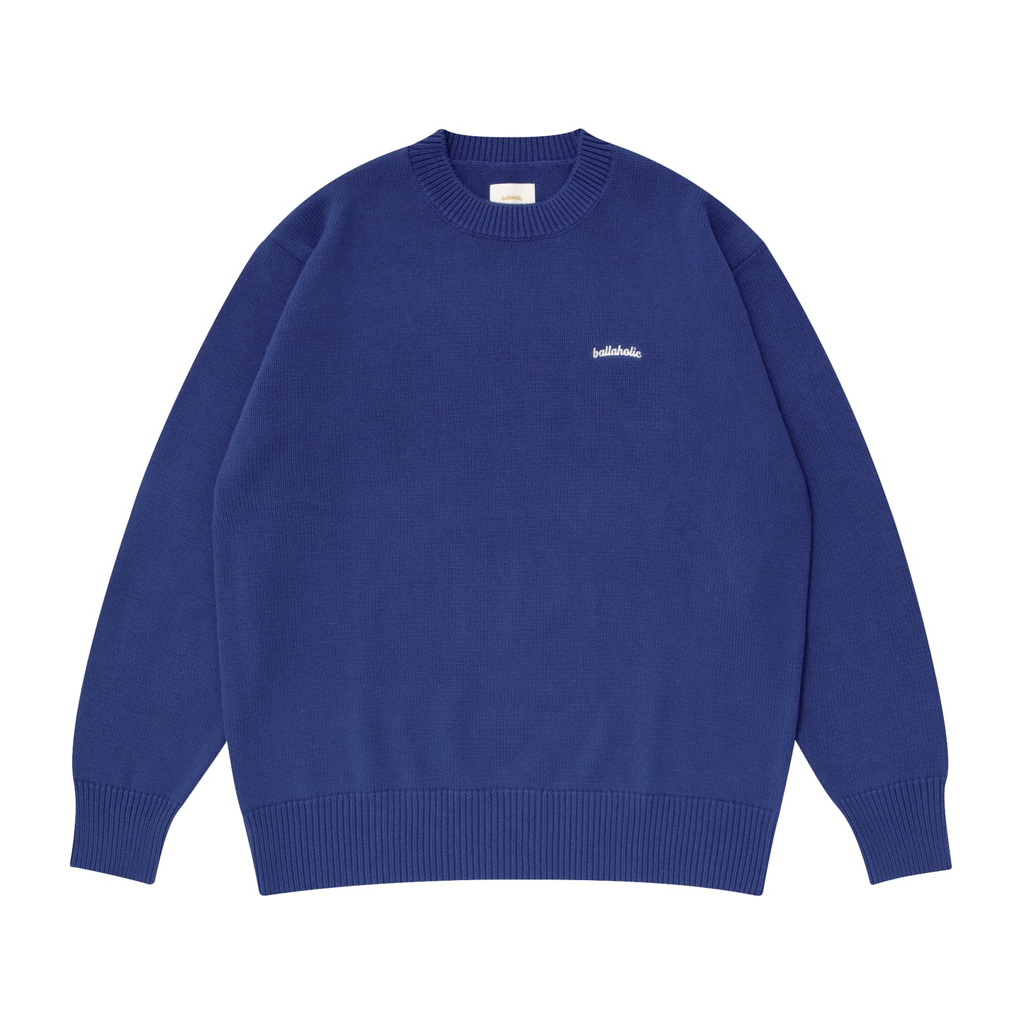 Logo Cotton Knit Sweater (blue)