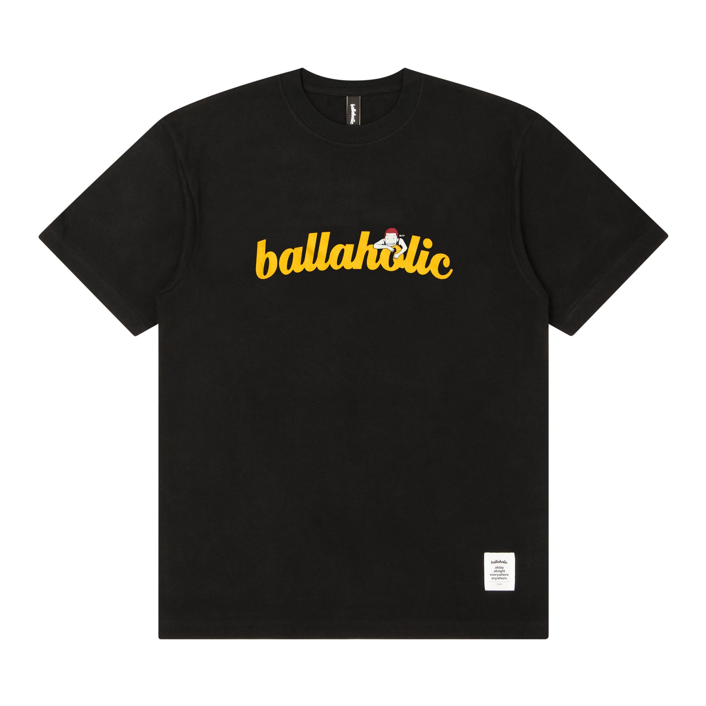 Logo Tee -PICK UP PLAYGROUND- (black/yellow)