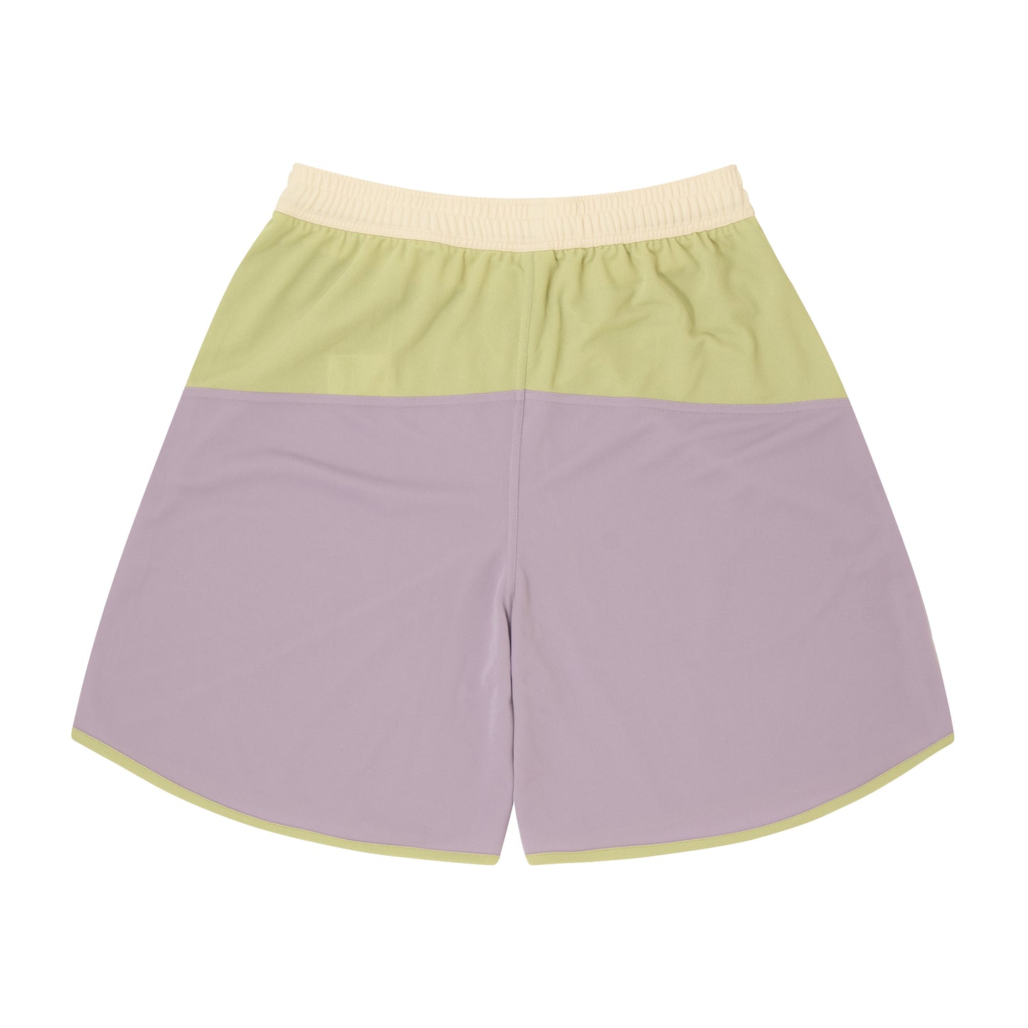Color Blocked Zip Shorts (wisteria/sage green/ivory)