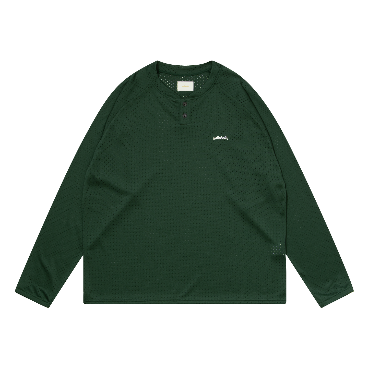 Logo Mesh Long Shirt (dark green)