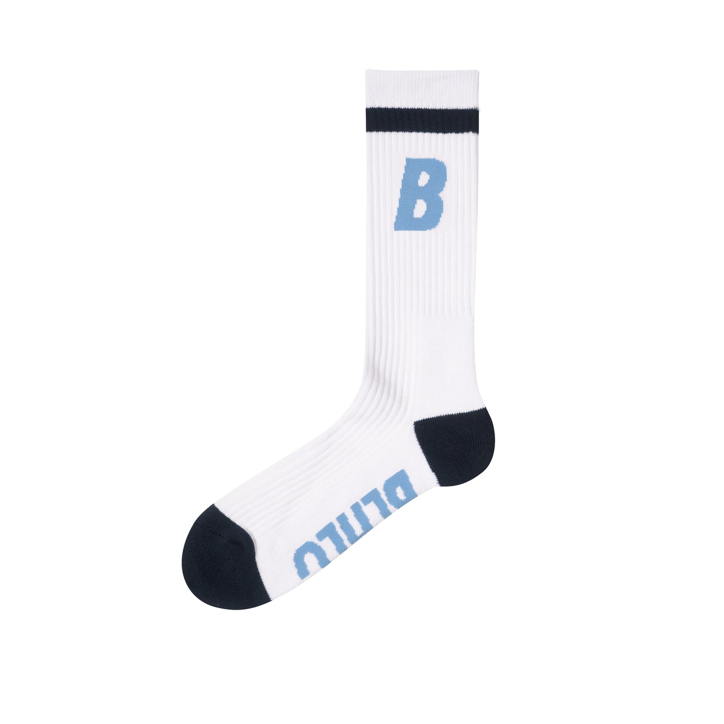 B Socks (white/light blue/navy)