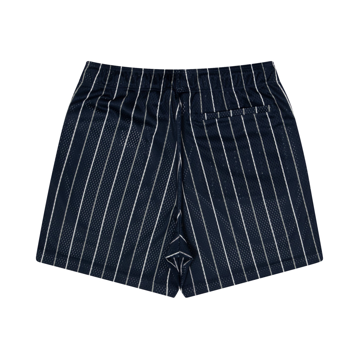 Stripe Mesh Zip Shorts (navy/gray/ivory)