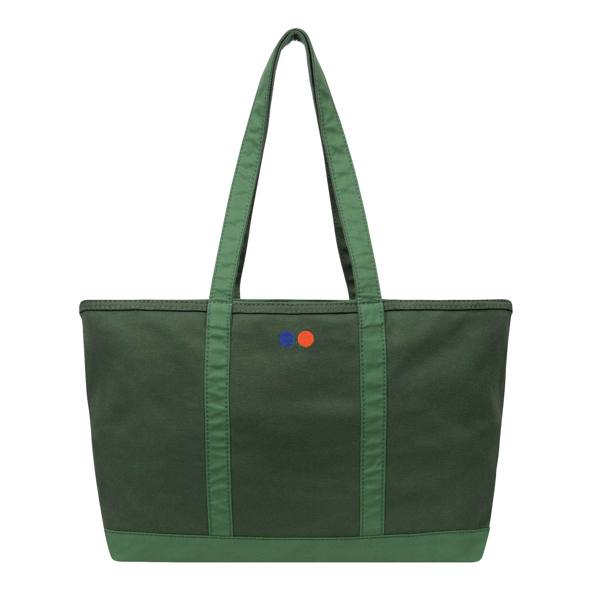 W Face Logo Canvas Tote Bag L (court green)