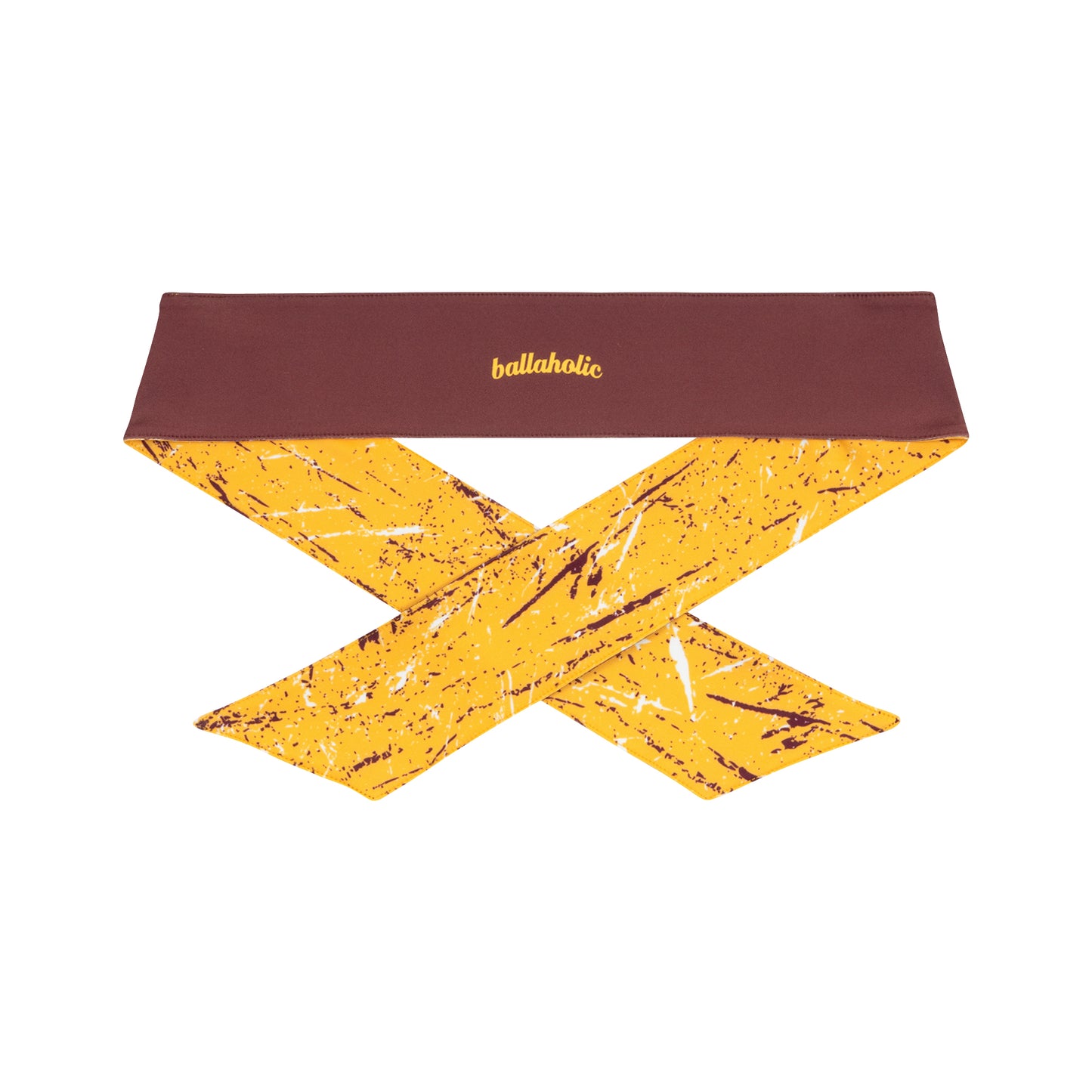 Logo Head Tie (wine/yellow scars)