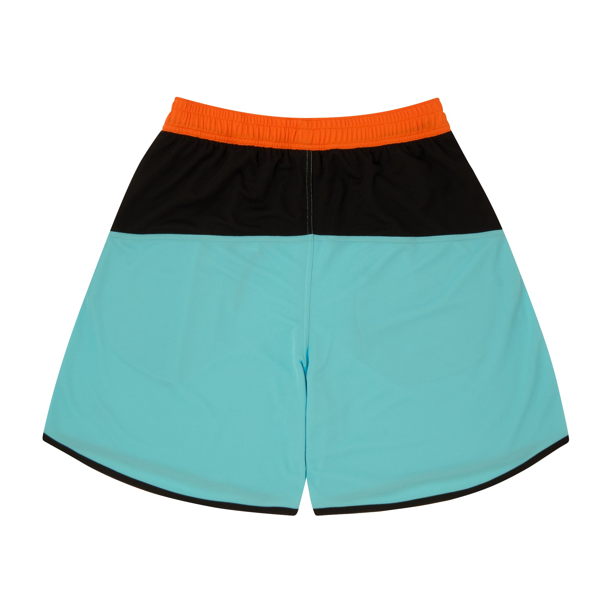 Ballaholic カラーブロックド ジップショーツ Color Blocked Zip Shorts (aqua blue/black/orange) – ballaholic