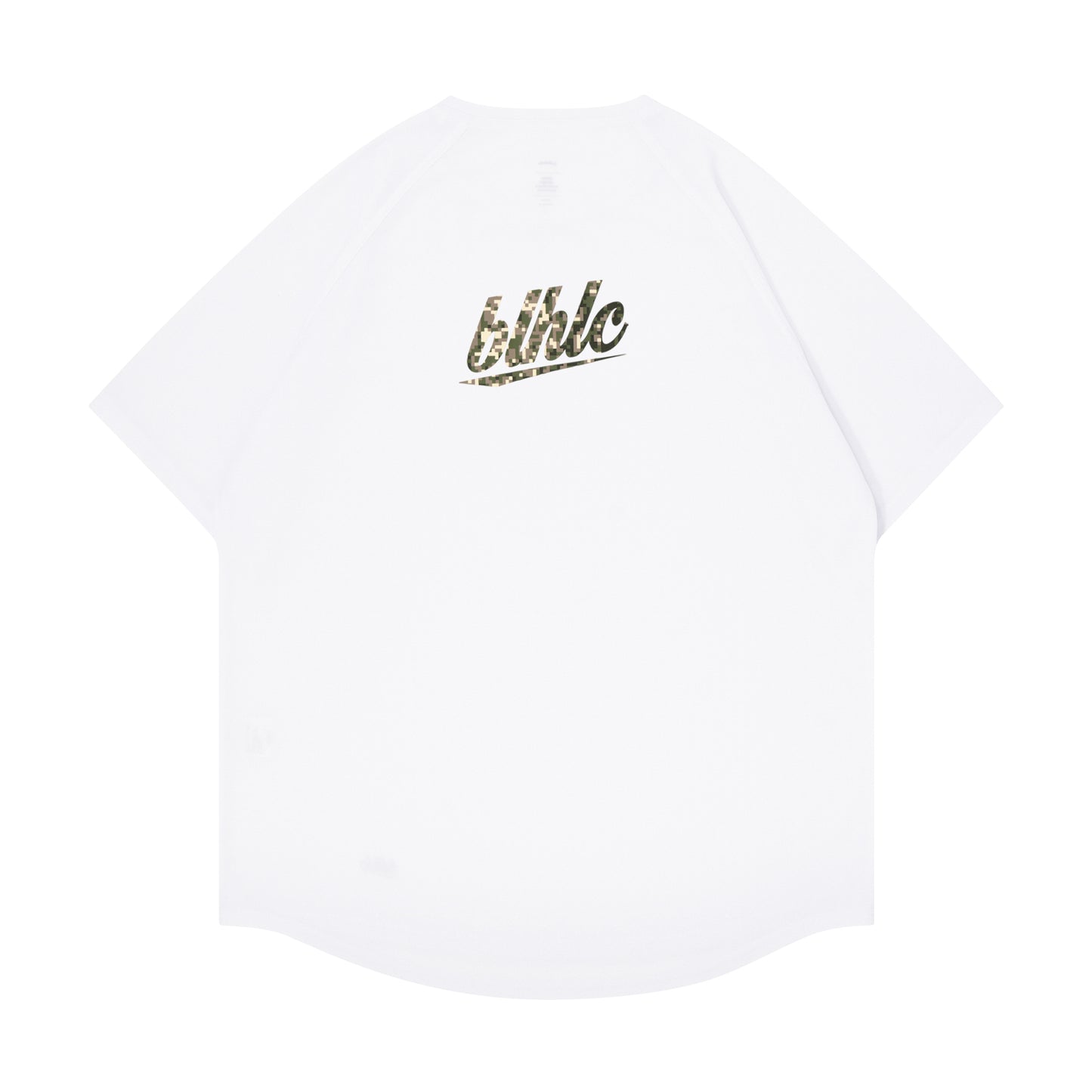 blhlc Back Print Cool Tee (white/forest digital camo)