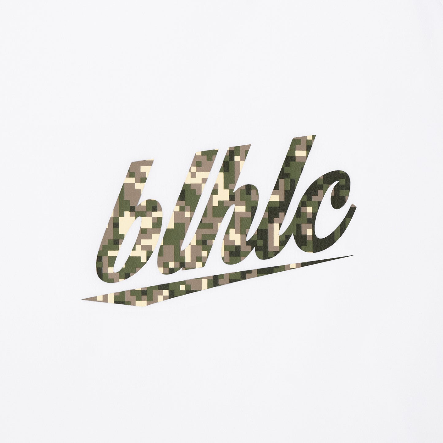 blhlc Back Print Cool Tee (white/forest digital camo)