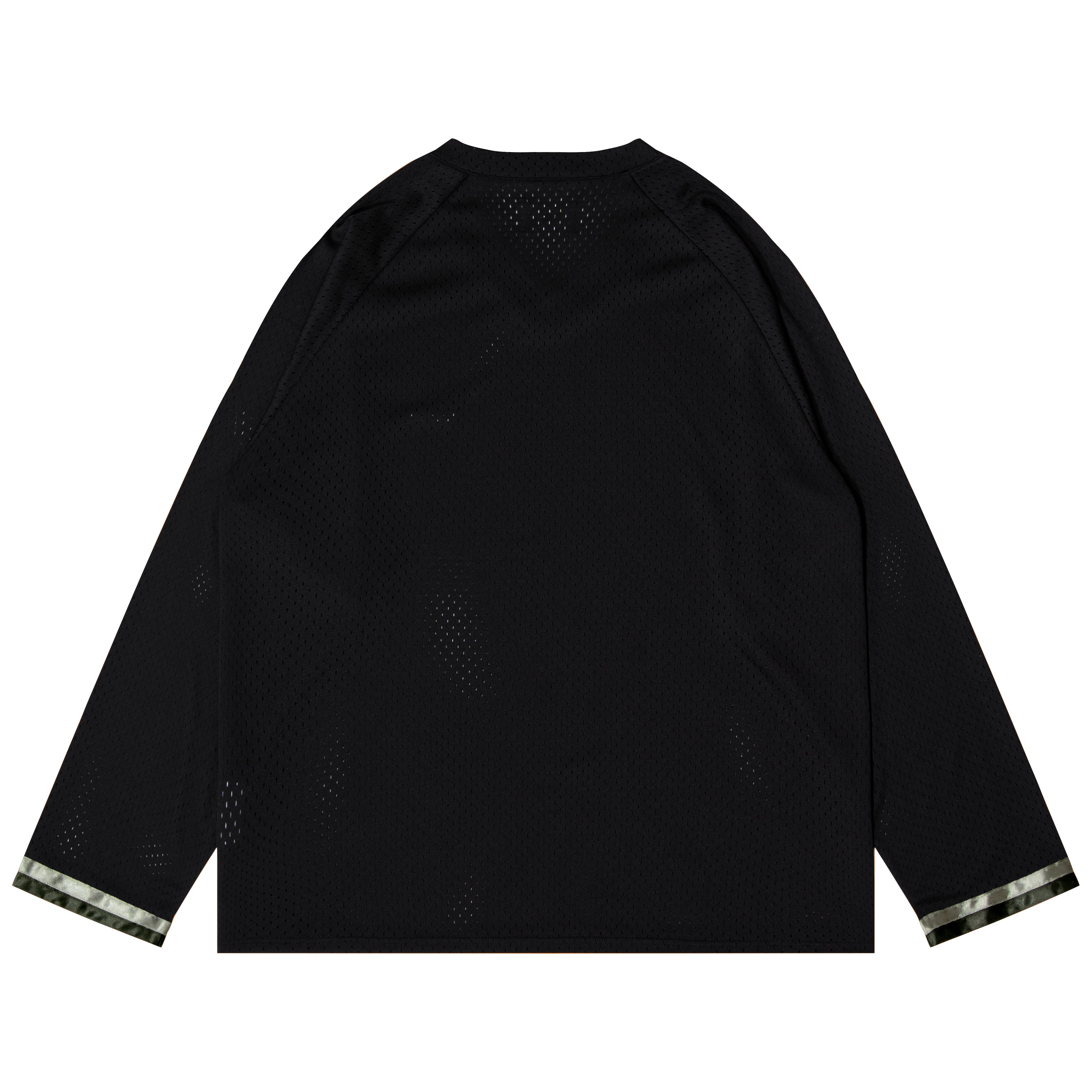 Tape V-neck Mesh Long Tee (black) – ballaholicオンラインショップ