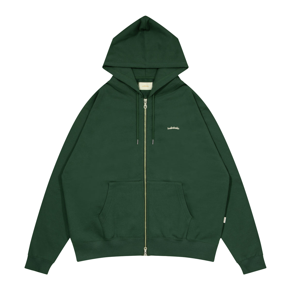 Small Logo Sweat Full Zip Hoodie (dark green)