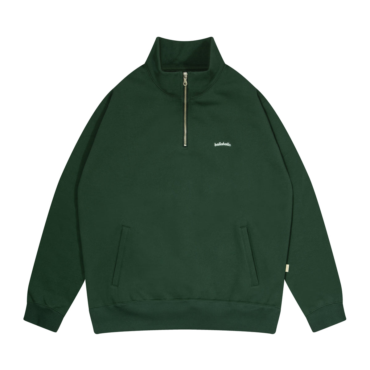 Small Logo Half Zip Sweatshirt (dark green)