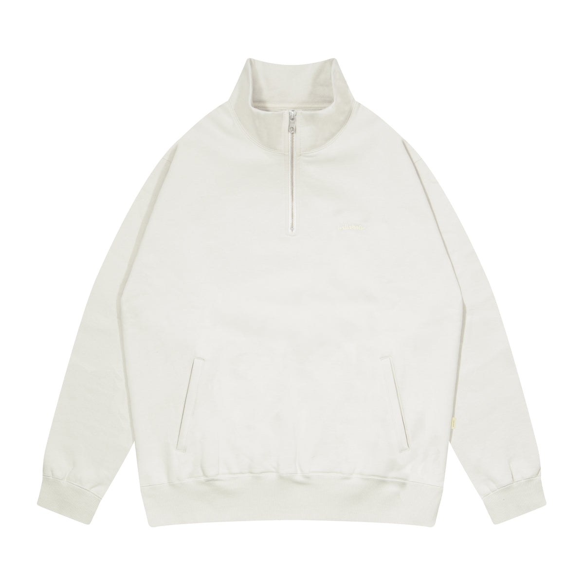 Small Logo Half Zip Sweatshirt (ice gray)