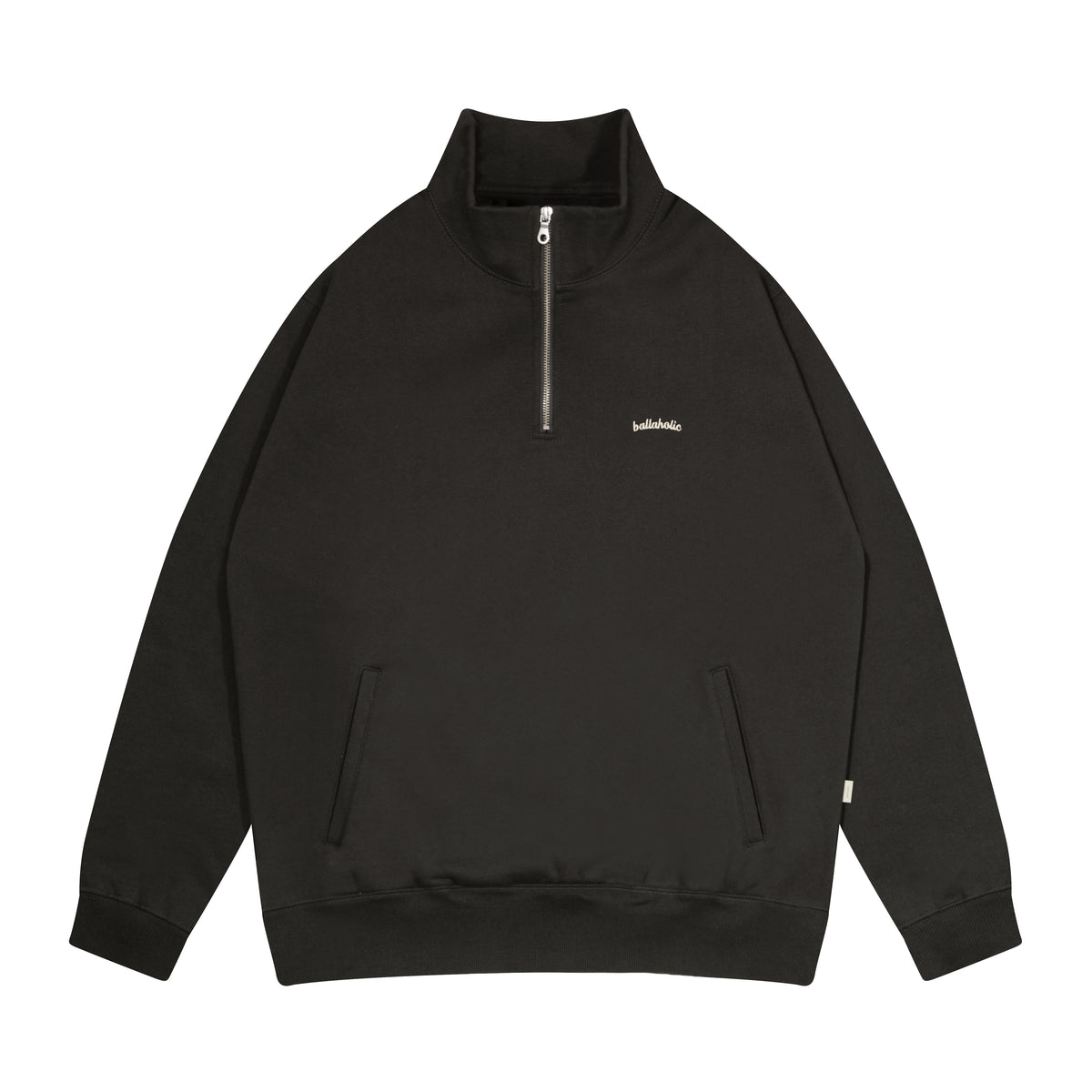 Small Logo Half Zip Sweatshirt (raven)