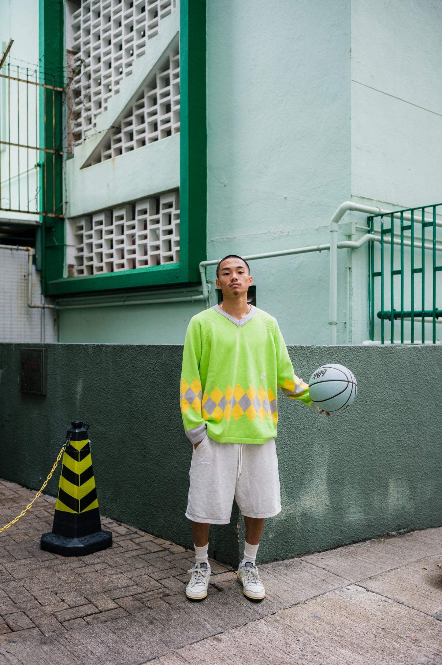 Easy Jersey Knit Sweater (lime)