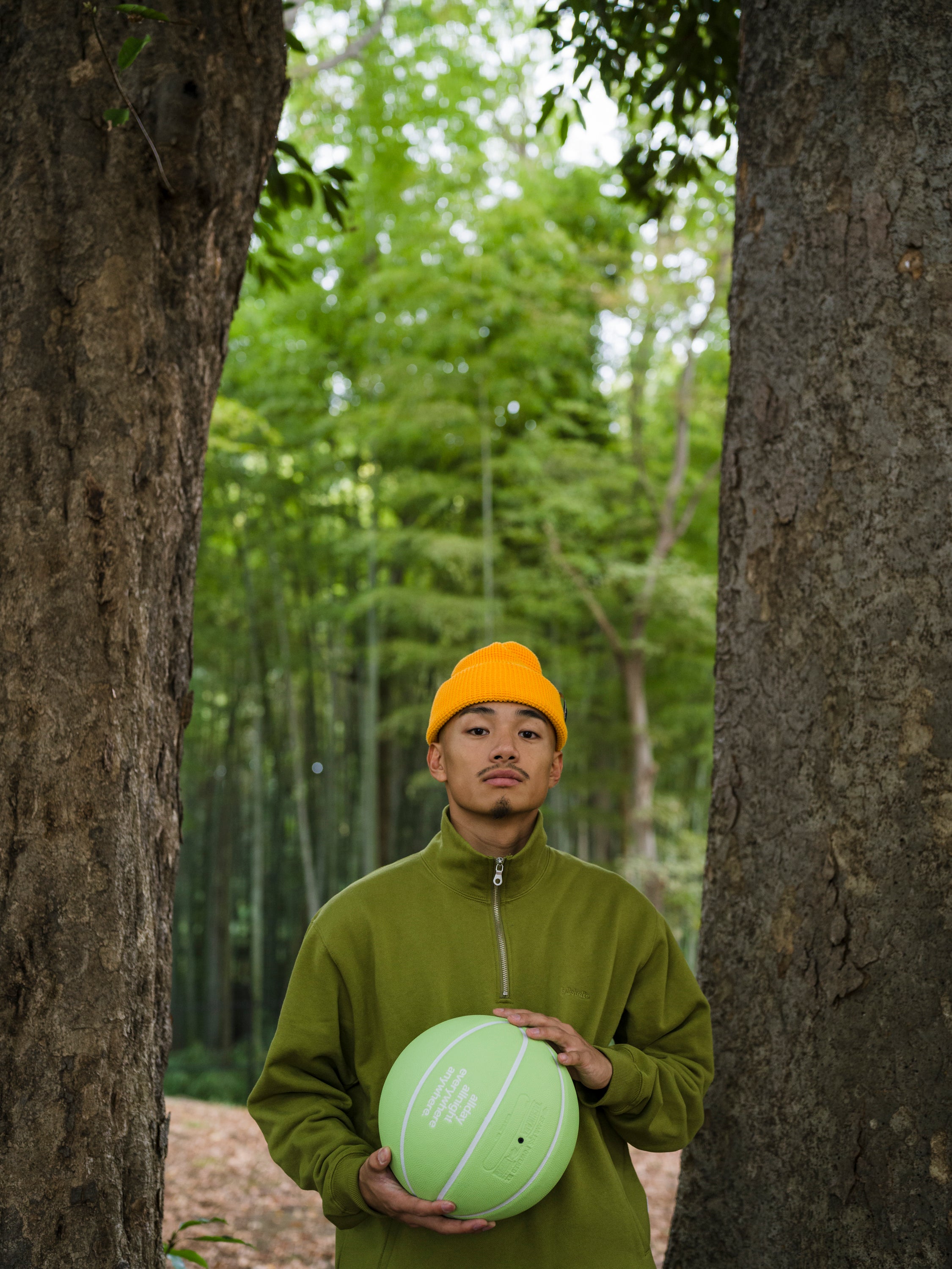 Small Logo Half Zip Sweatshirt (moss) – ballaholicオンラインショップ