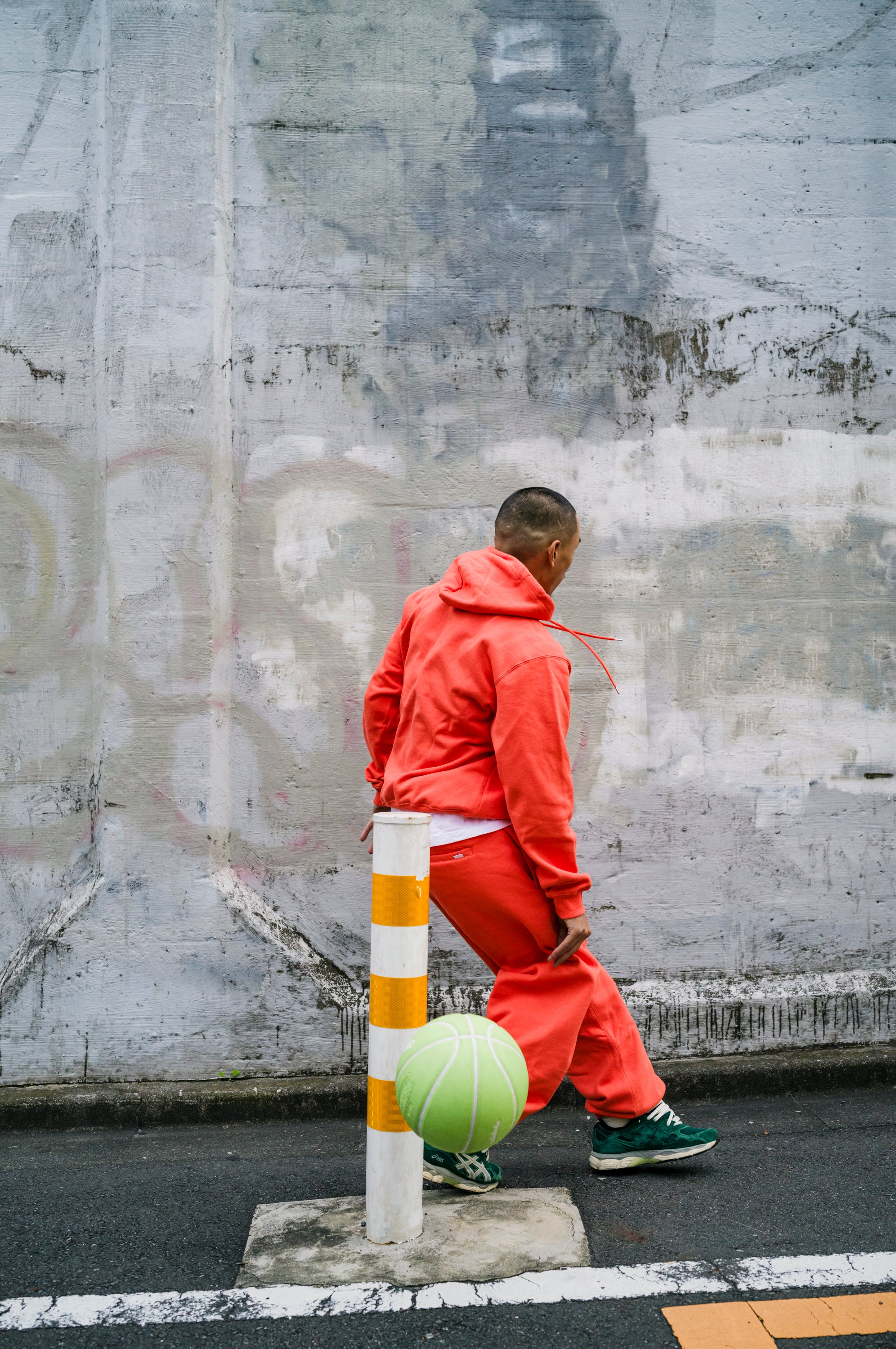 ボーラホリック　スウェット　パンツ　オレンジ　M 綿 Small Logo Sweat Pants (orange) – ballaholicオンラインショップ