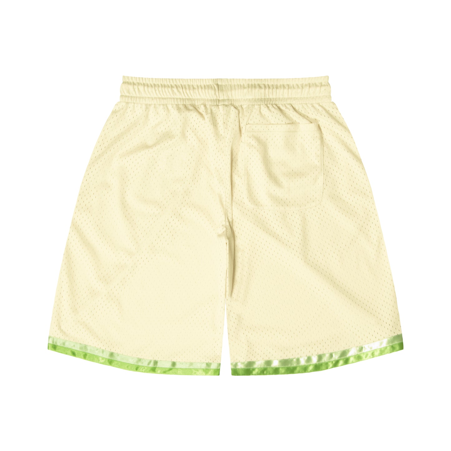 Tape Mesh Zip Shorts (off white)