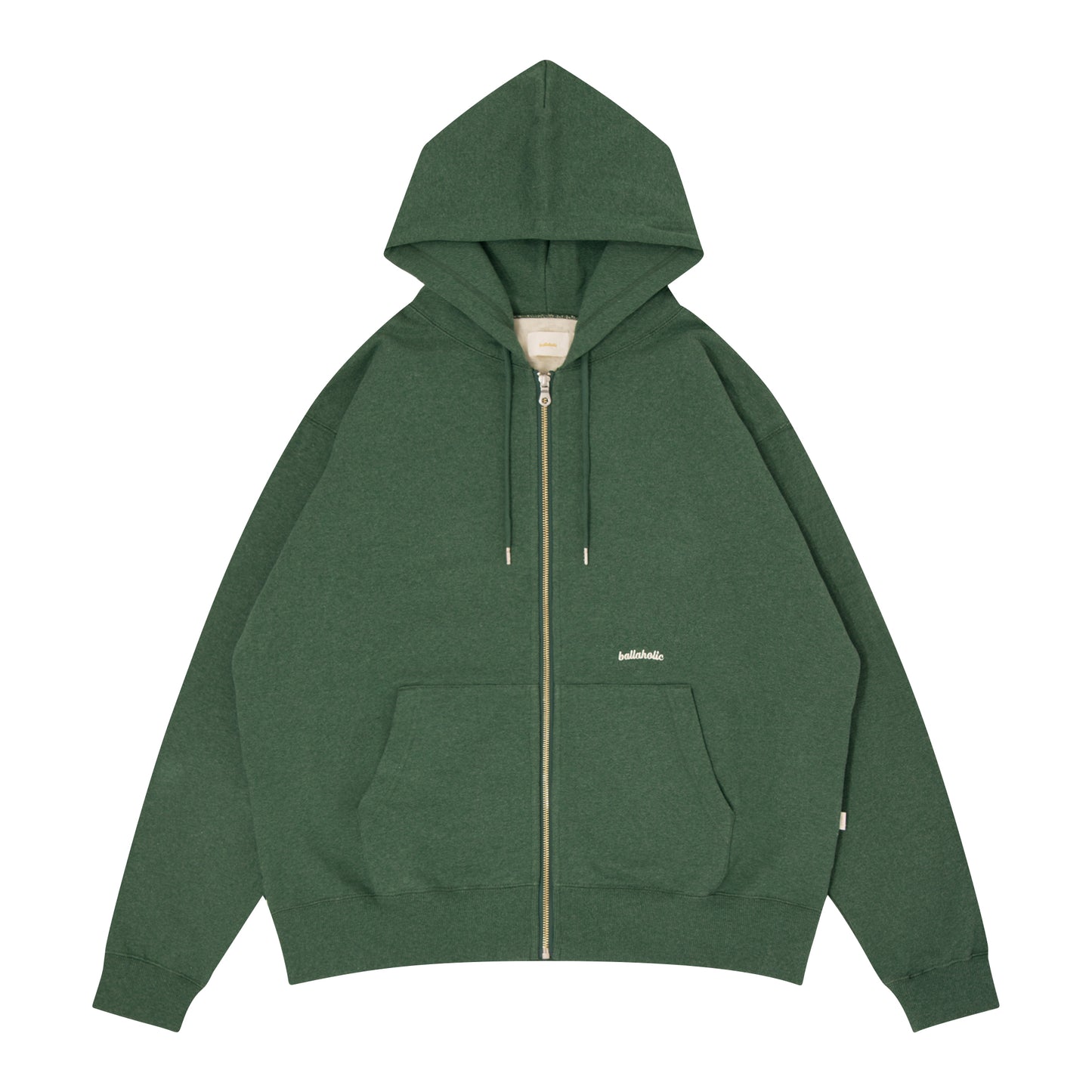 Small Logo Sweat Full Zip Hoodie (heather green)