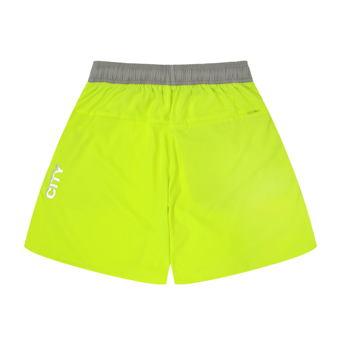 The Neighborhood Classic Zip Shorts (neon yellow)