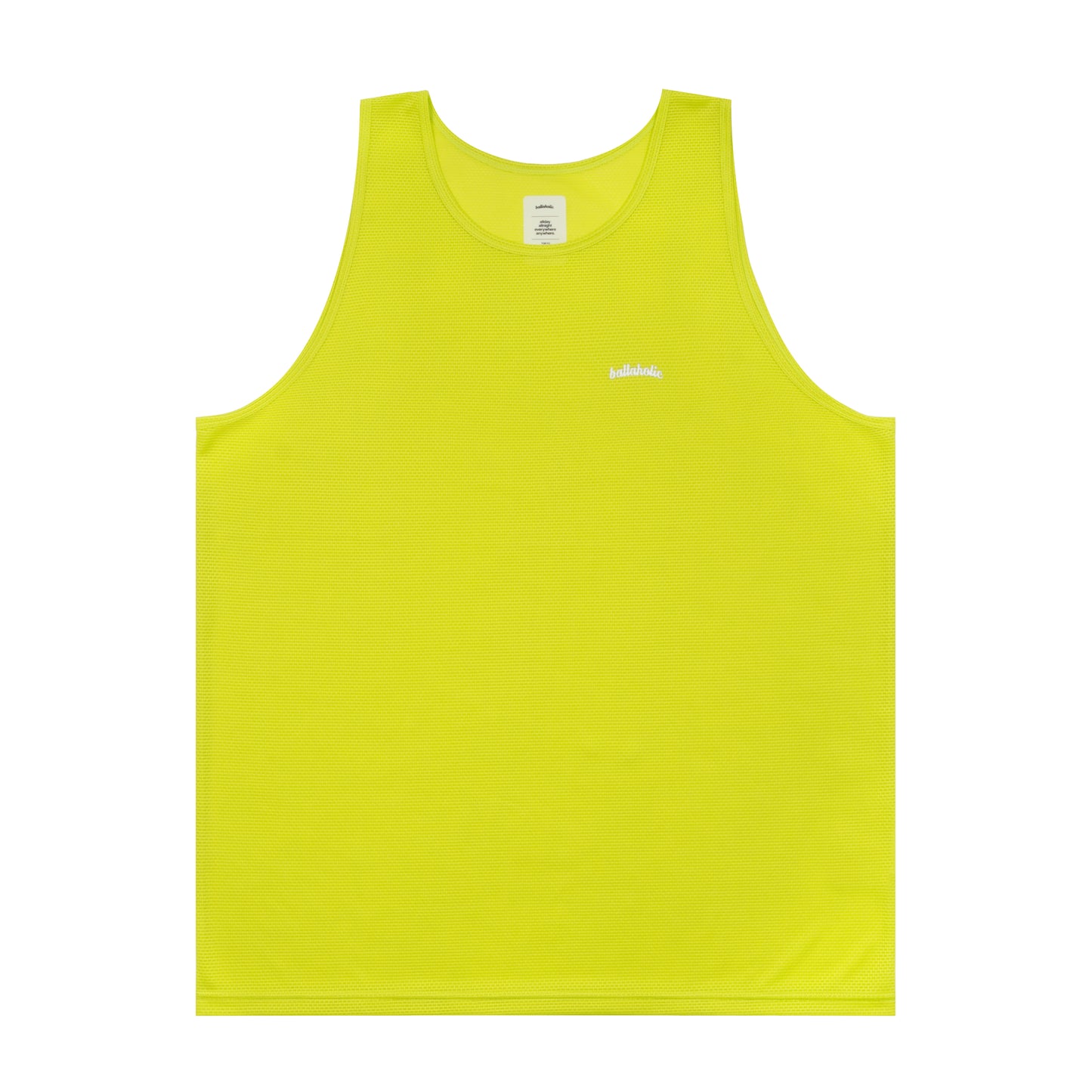 Knit Mesh Logo Tank Top (lime)