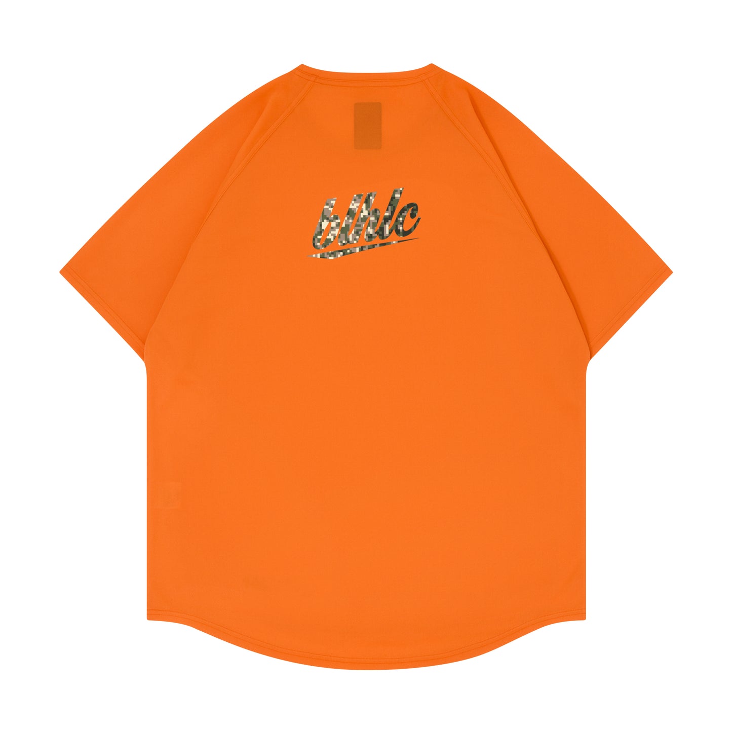 blhlc Back Print Cool Tee (orange/forest digital camo)