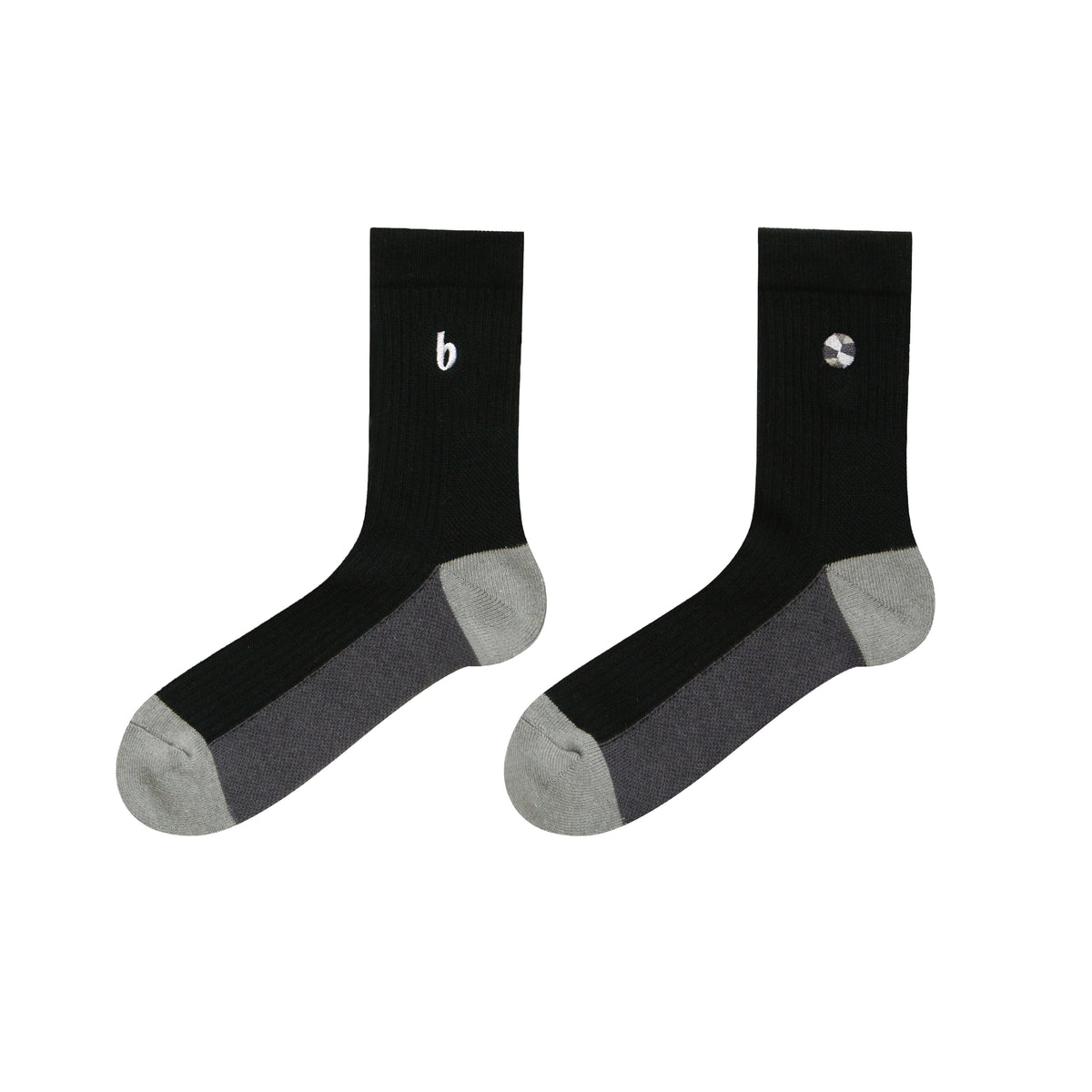 b-ball Mid Crew Socks (black)