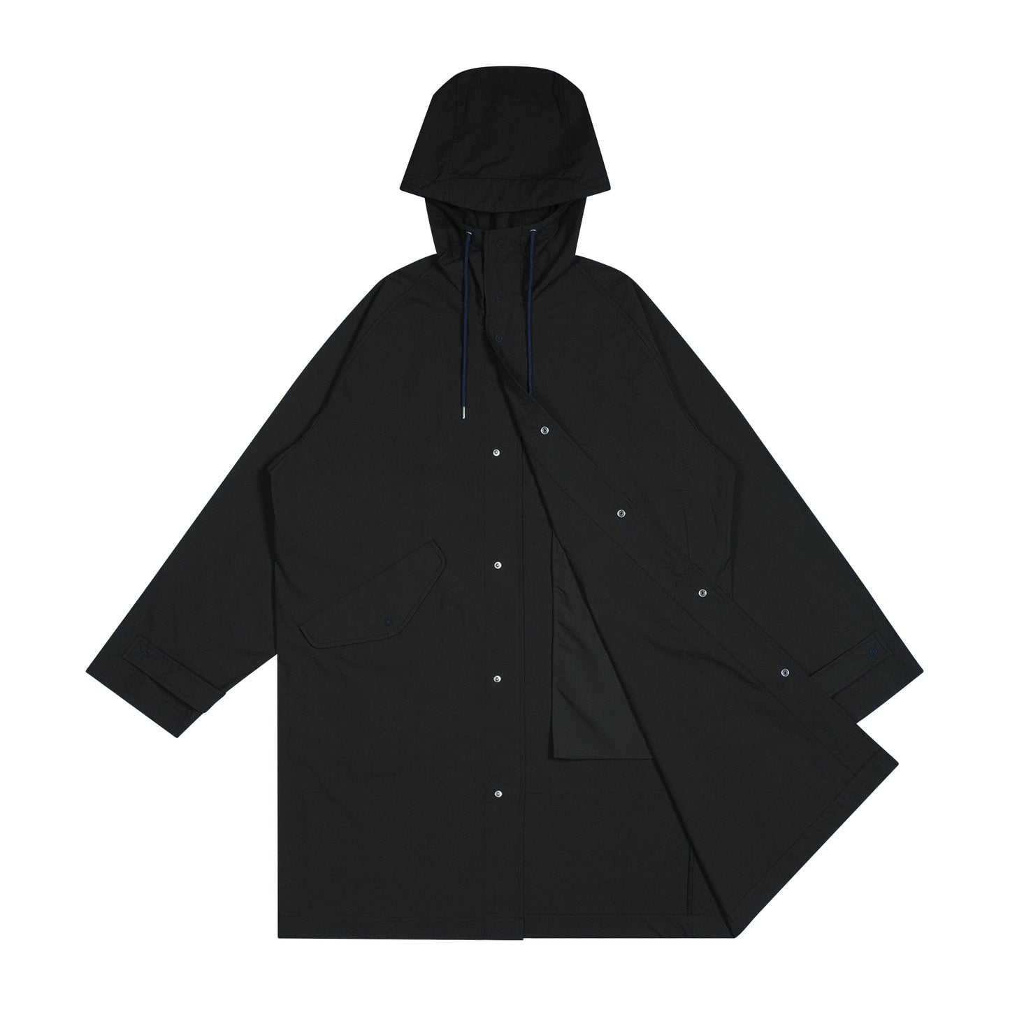 Logo Cotton Parka Jacket (black navy)