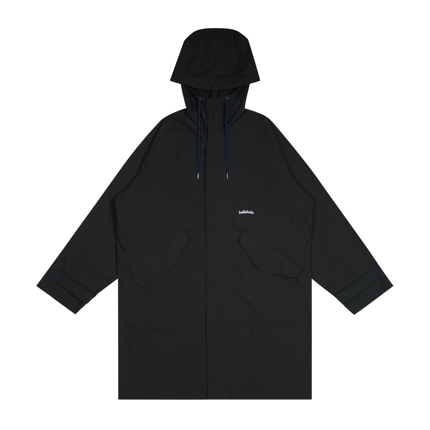 Logo Cotton Parka Jacket (black navy)