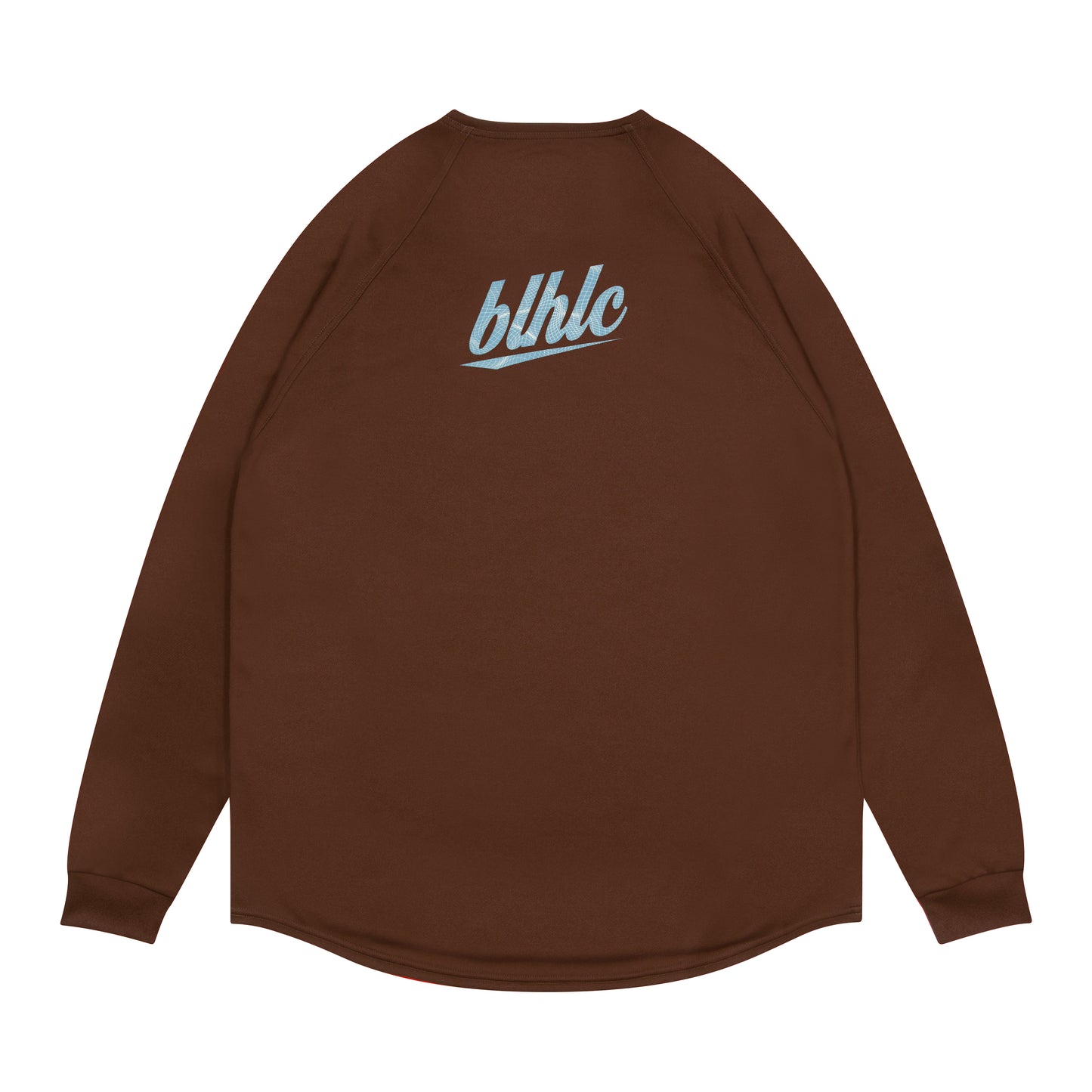 3D-Net blhlc Back Print Cool Long Tee (brown/mosaic blue/white)