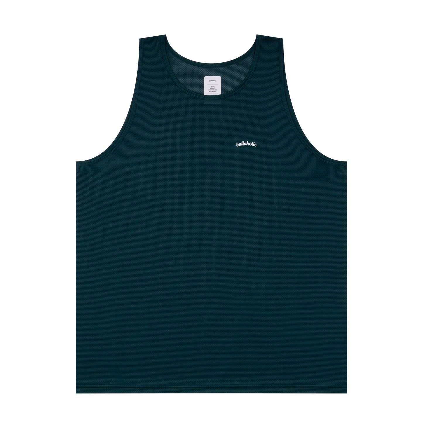 Knit Mesh Logo Tank Top (dark green)