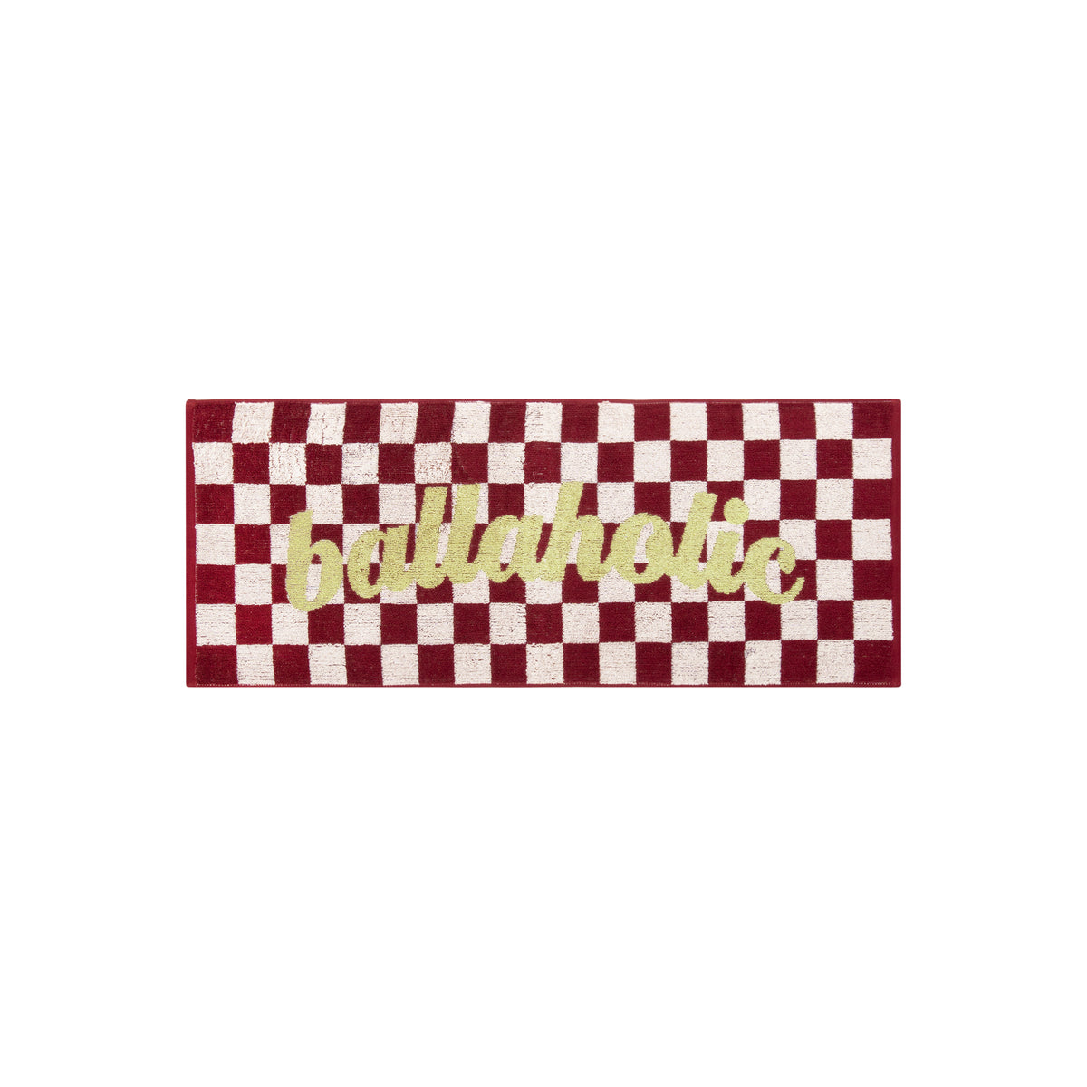 Checker Logo Towel (dark red/white/lily green)
