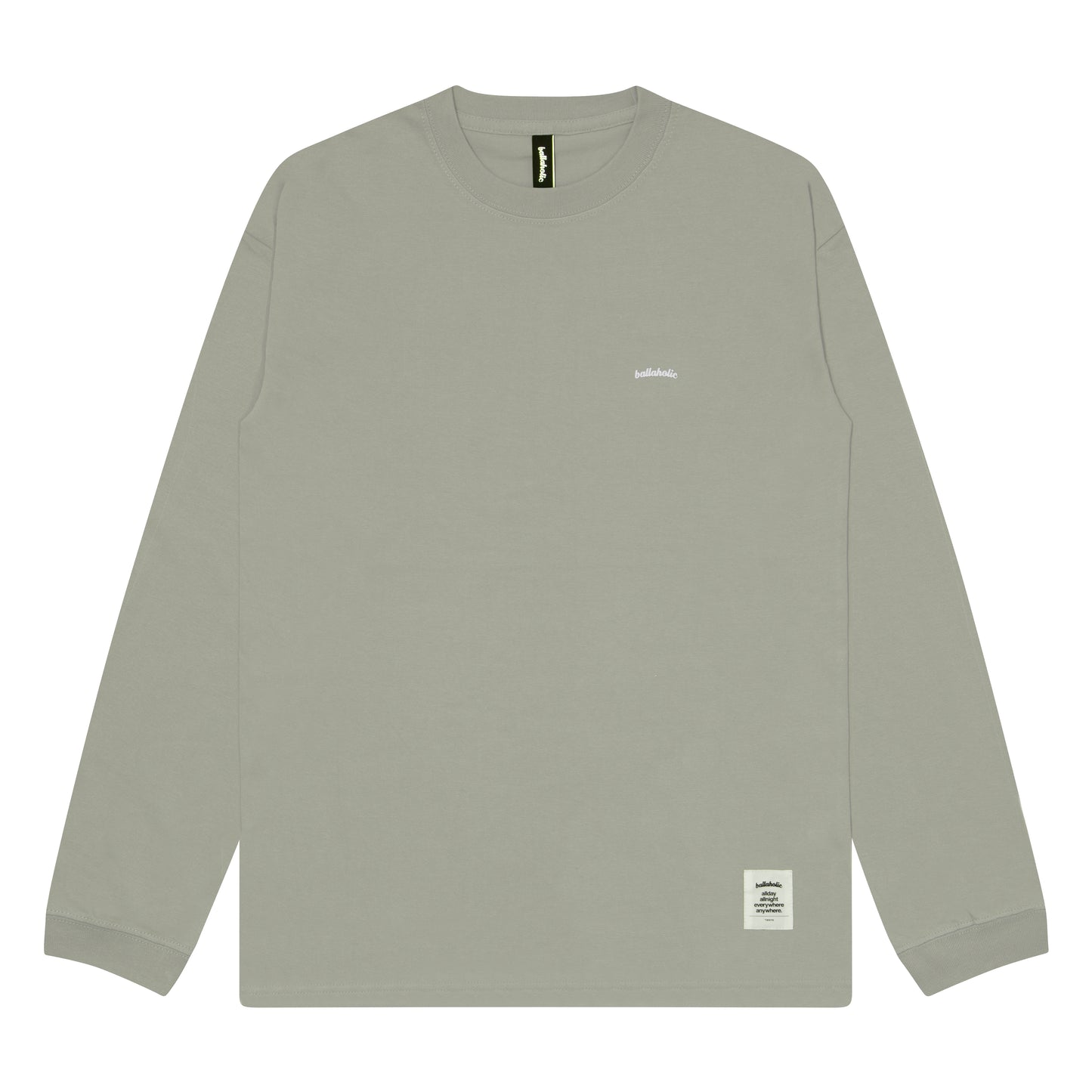 Micro Logo Long Tee (stone gray/white)