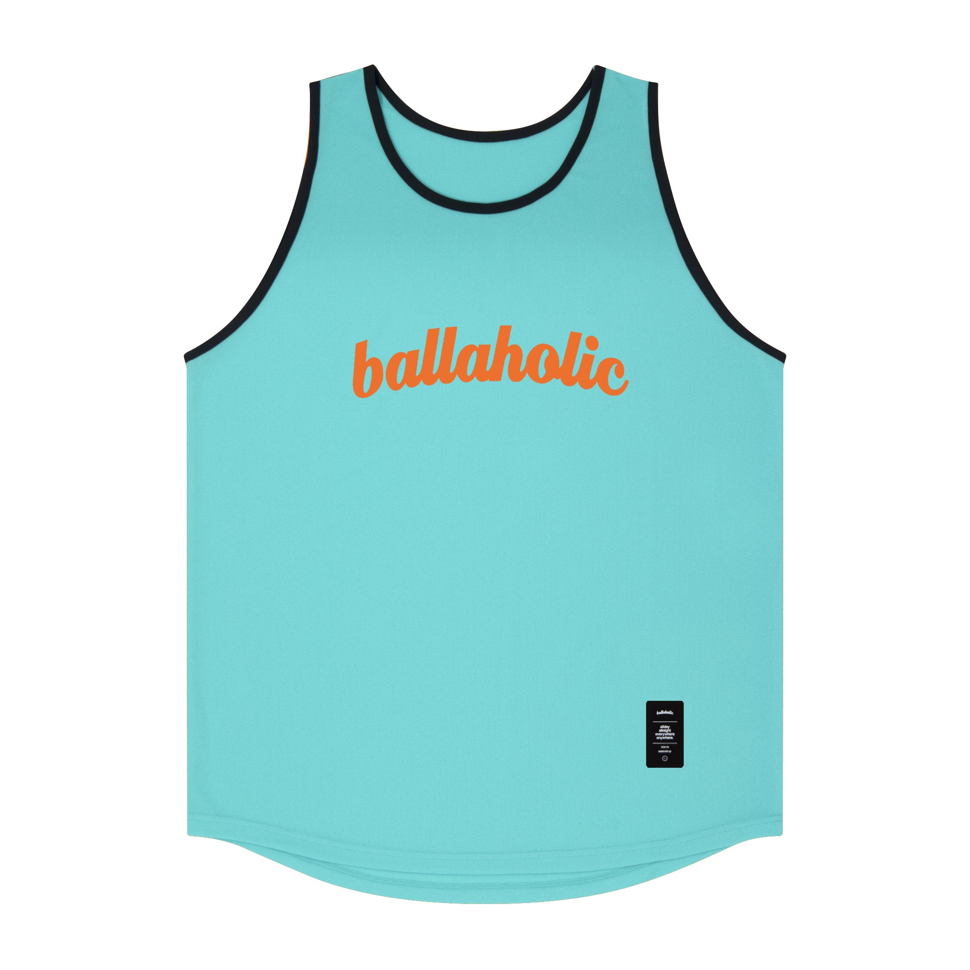 トップス ballaholic Color Blocked Logo Tank Top (aqua blue/black/orange) – ballaholic