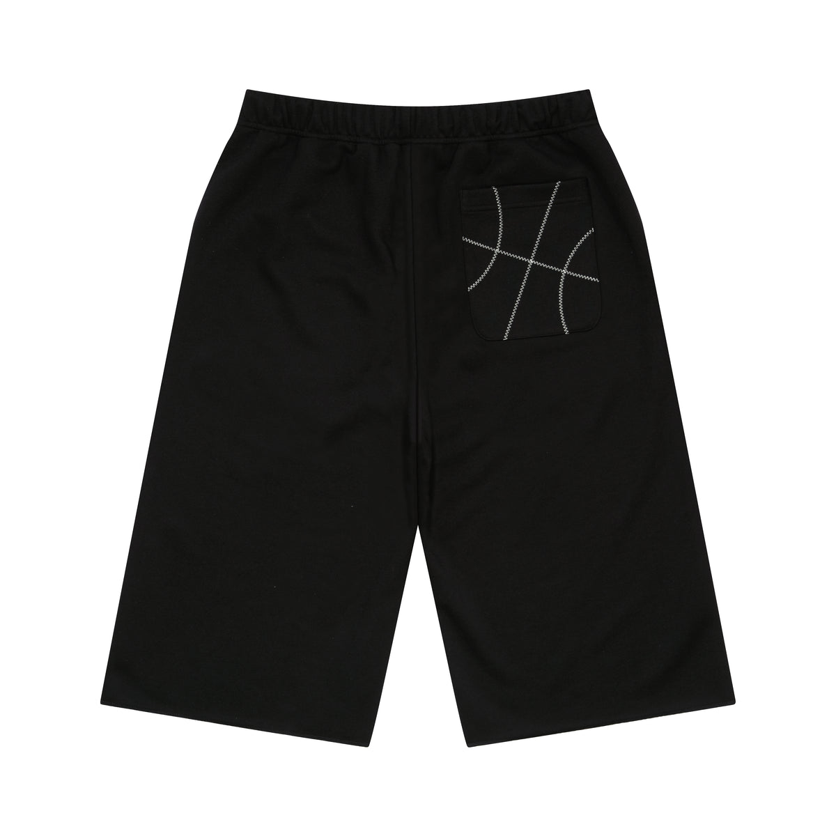 Ball Seams Sweat Cropped Pants (black)