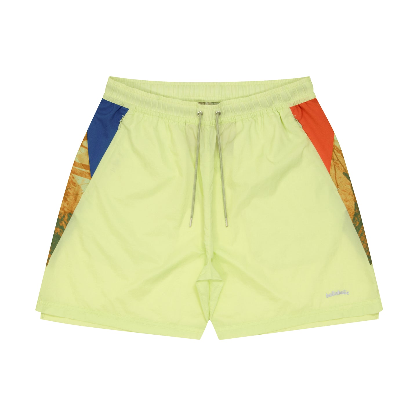 W Face Zip Shorts (lime cream)