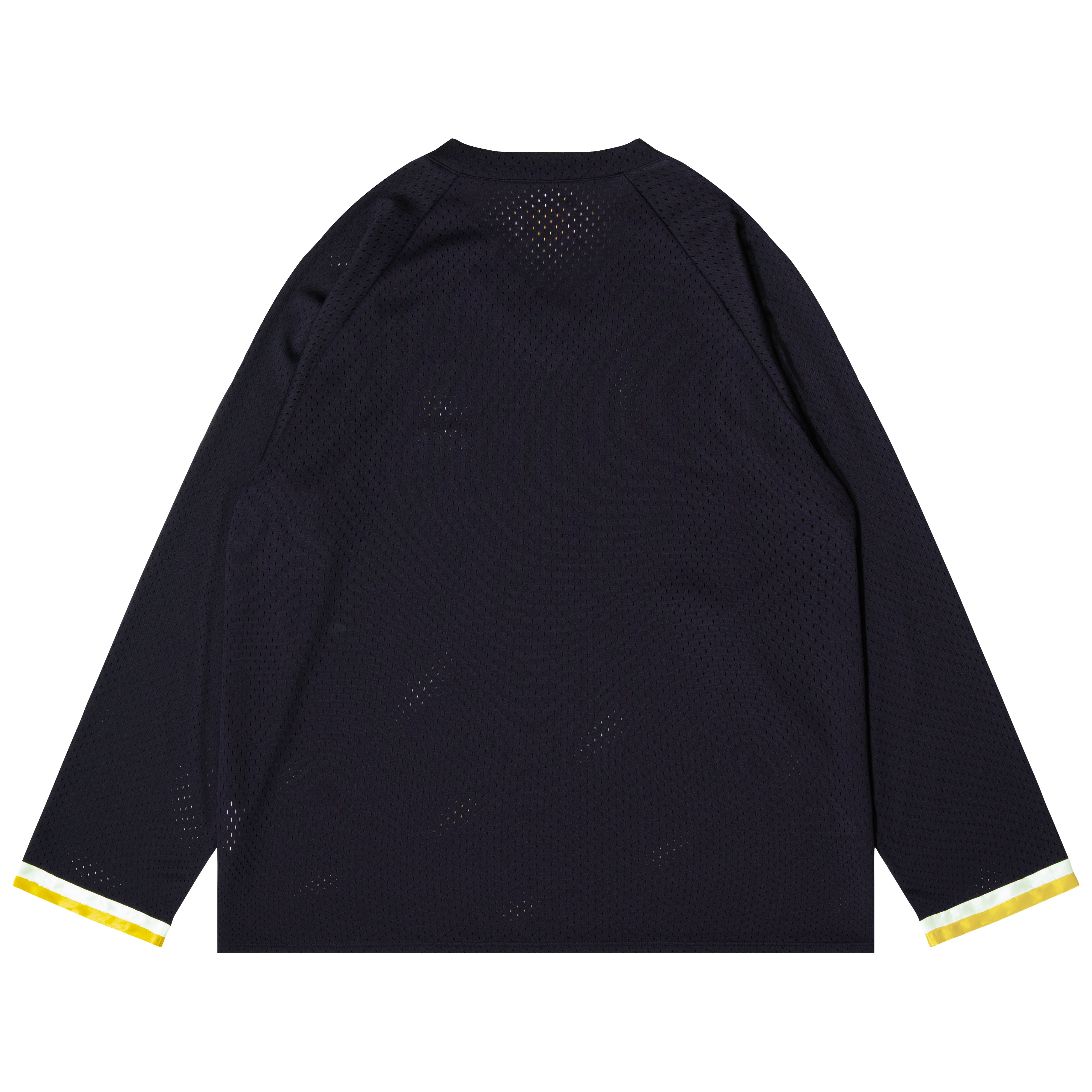 Tape V-neck Mesh Long Tee (navy) – ballaholicオンラインショップ
