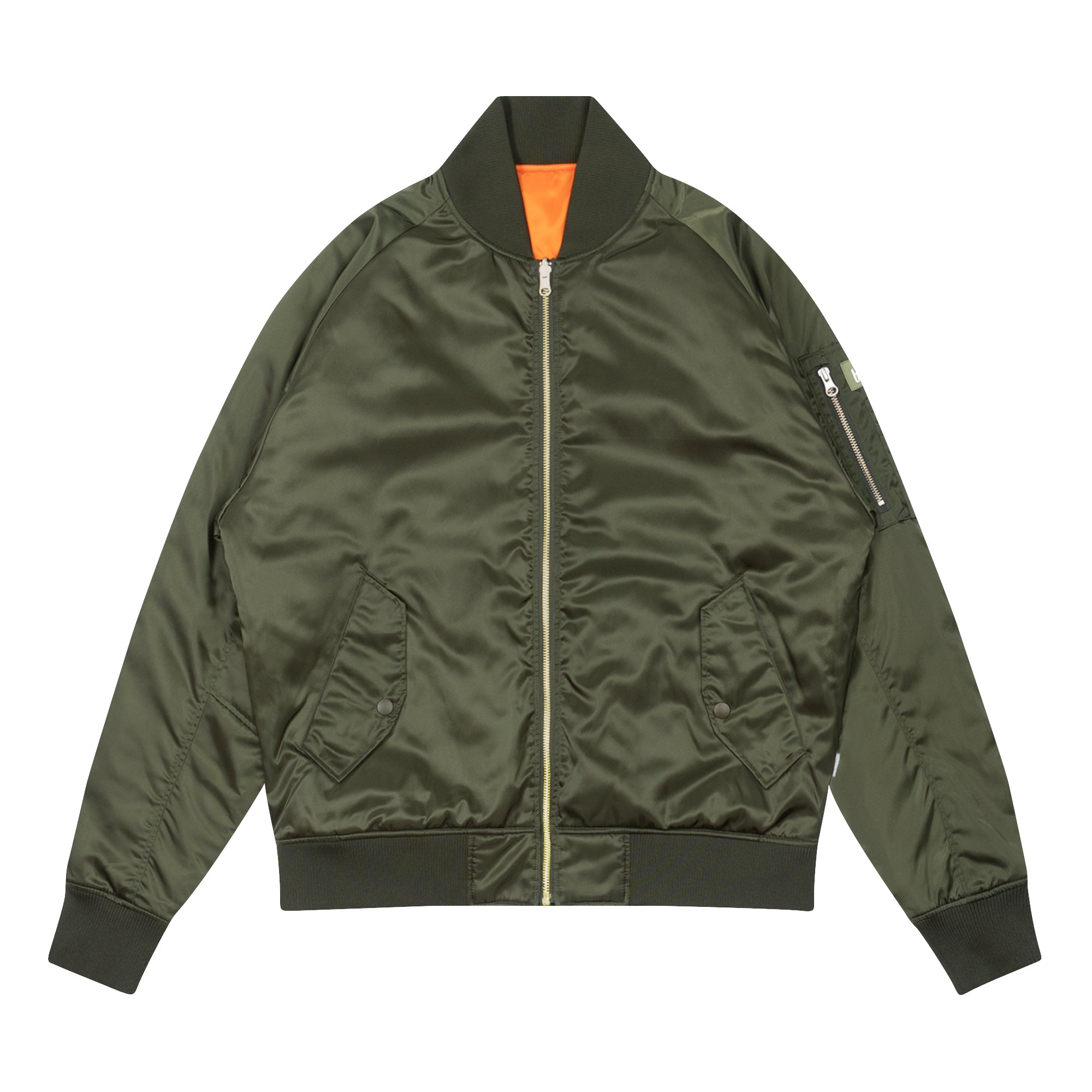 Reversible MA-1 Jacket (olive/orange)