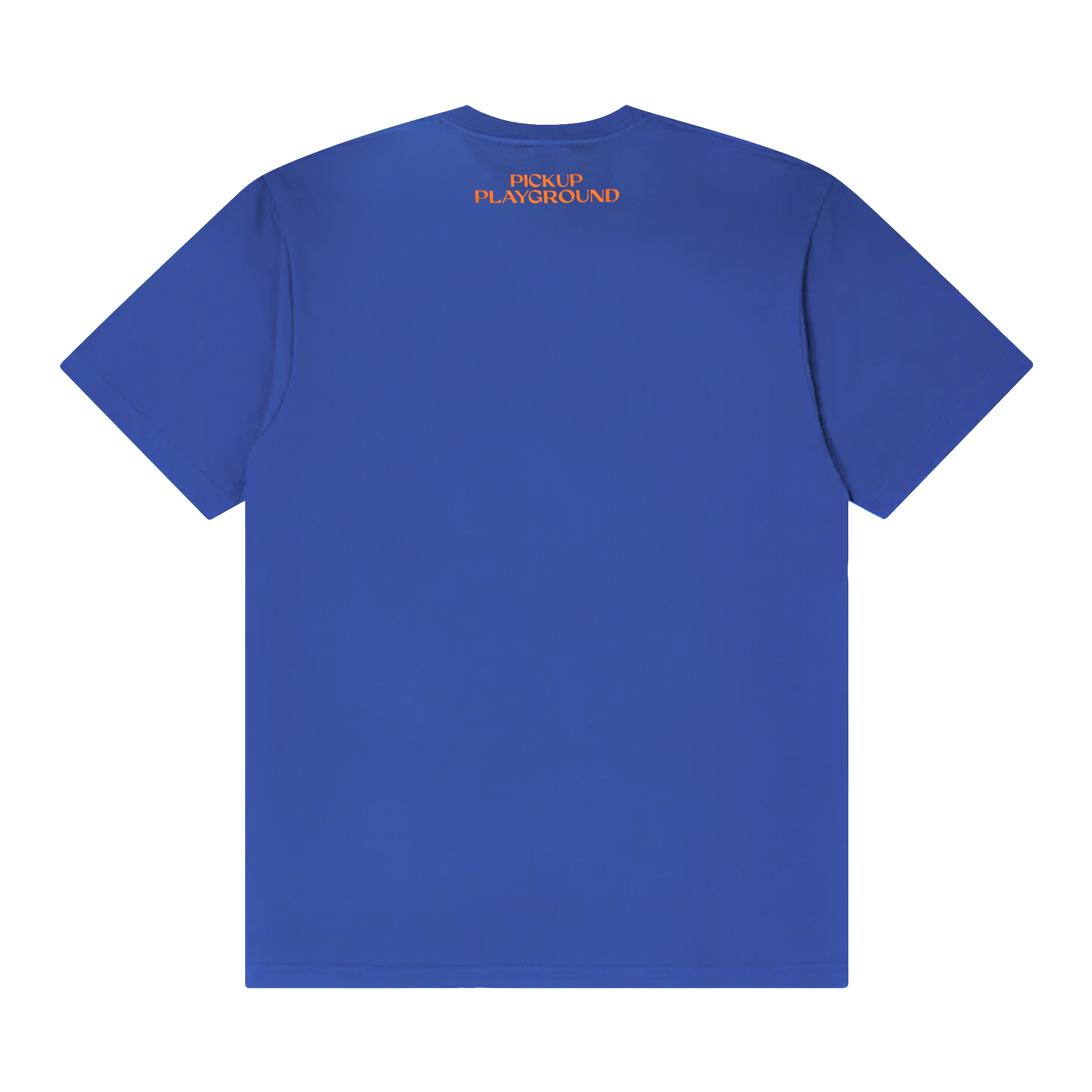 Logo Tee -PICK UP PLAYGROUND- (royal blue/orange) – ballaholic
