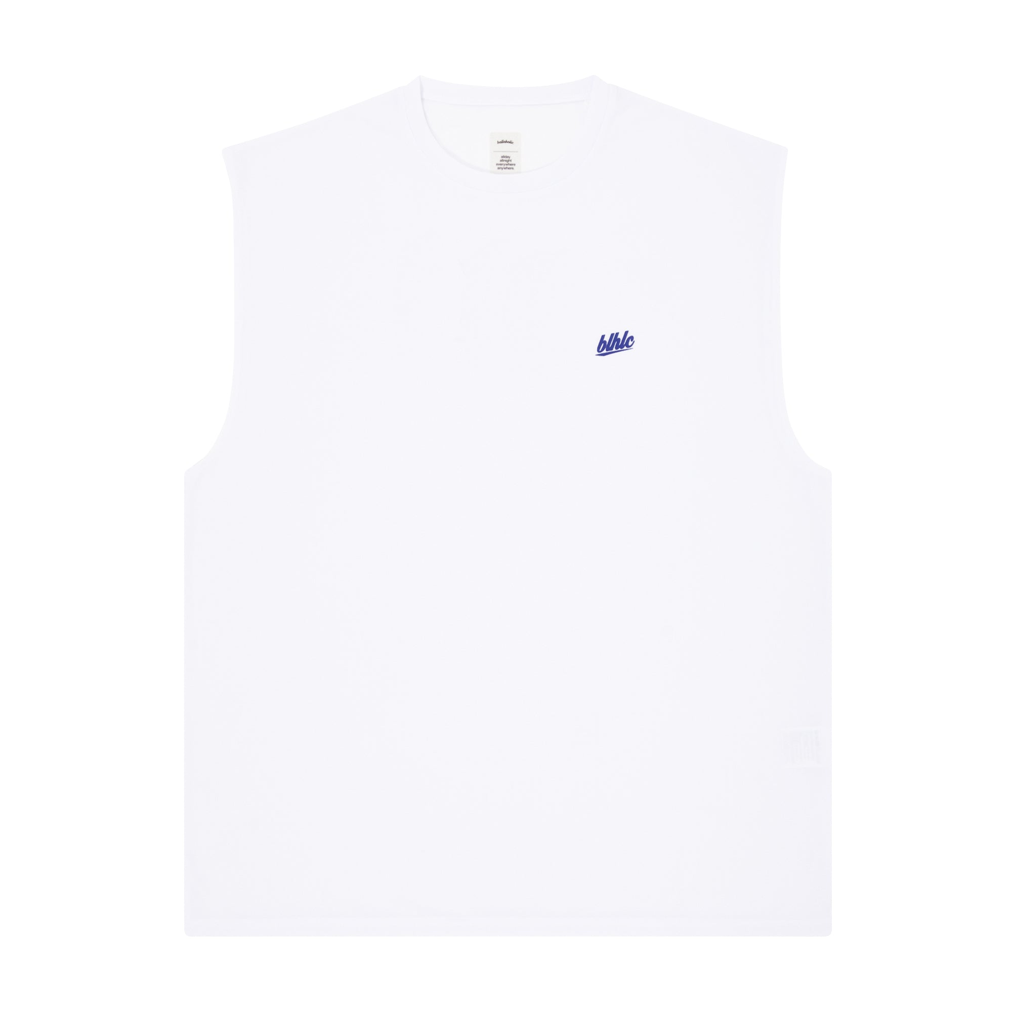 blhlc Back Print No Sleeve Tops (white/flower pink mosaic