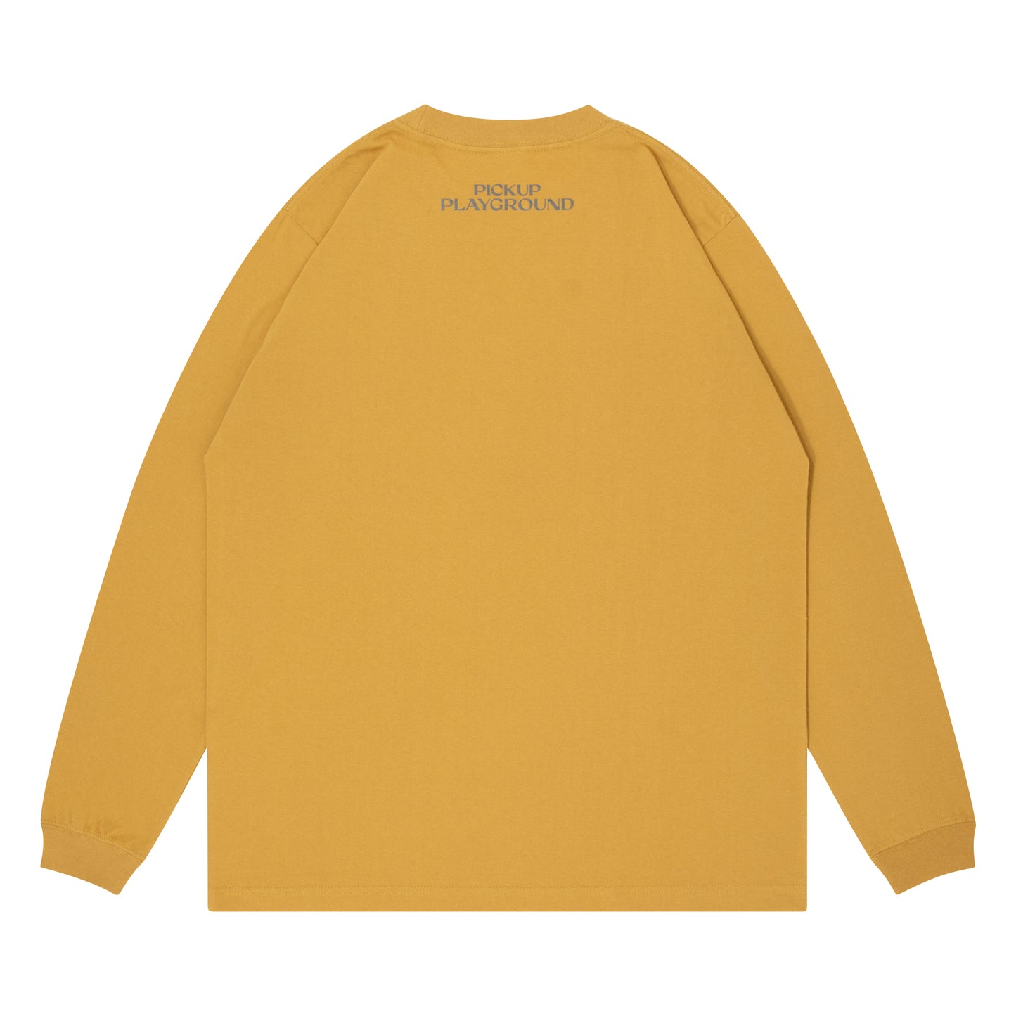 Logo Long Tee -PICK UP PLAYGROUND- (hazy yellow/gray)