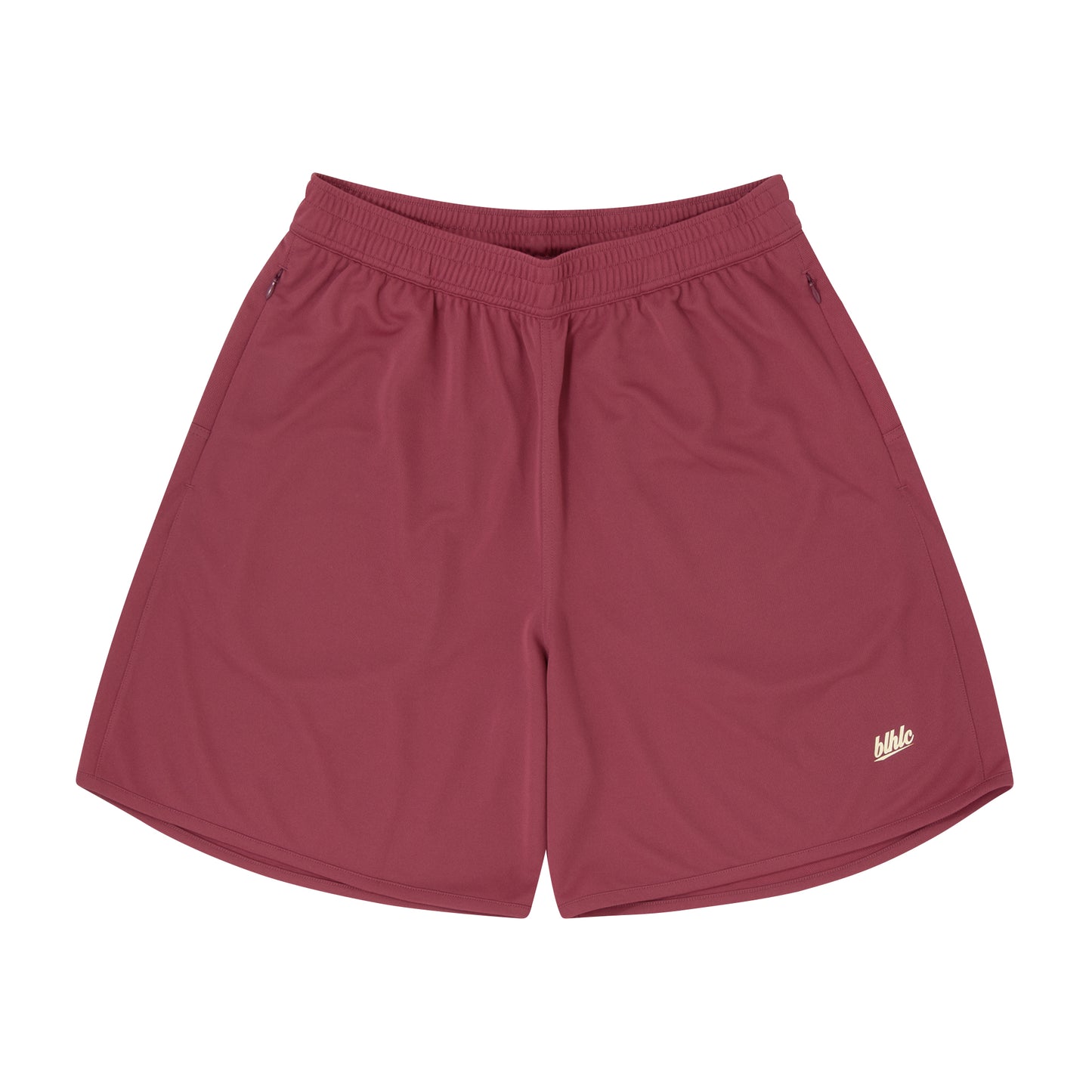 Basic Zip Shorts (red plum/off white)