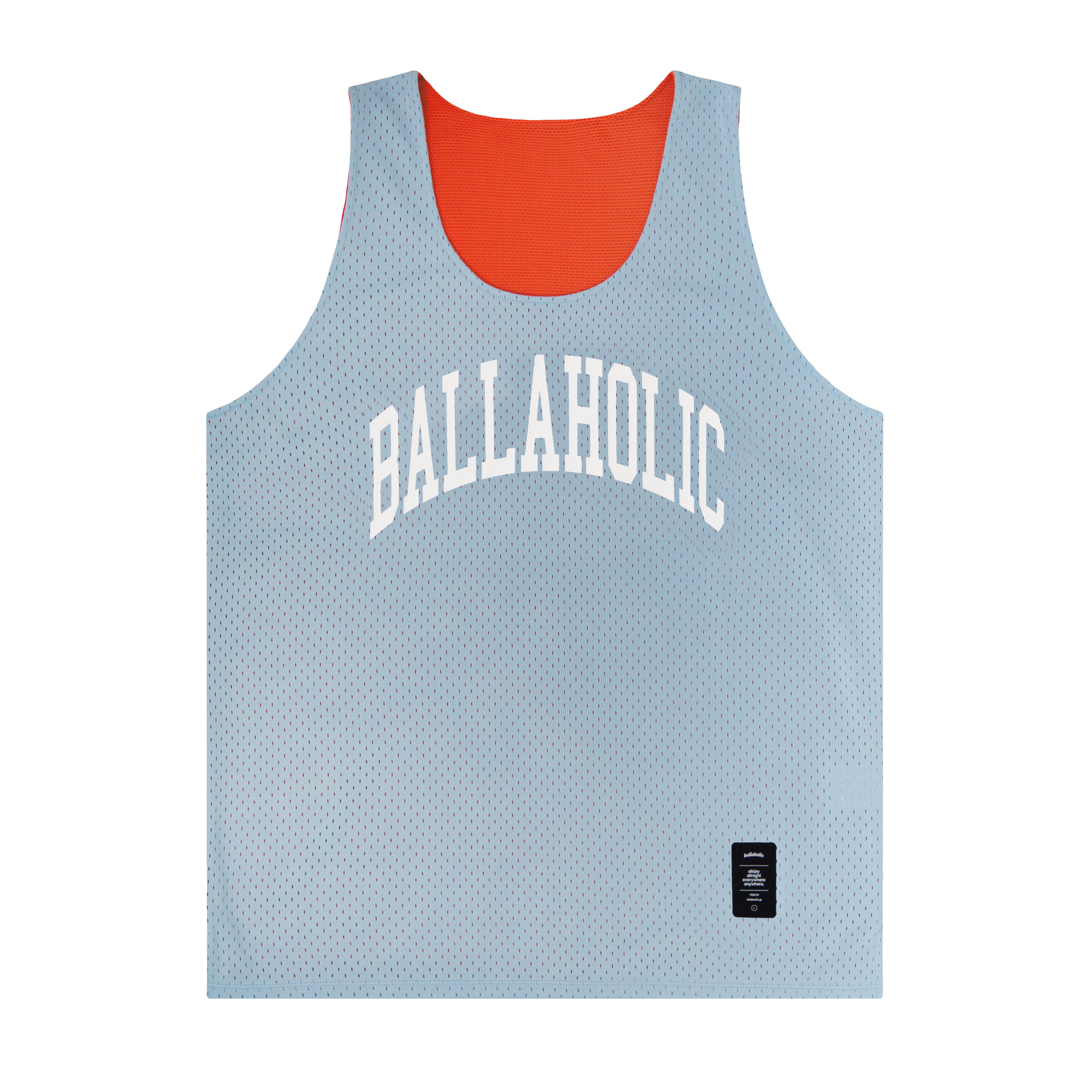 College Logo - STREETMOVE Mesh Reversible Tops (light blue/orange