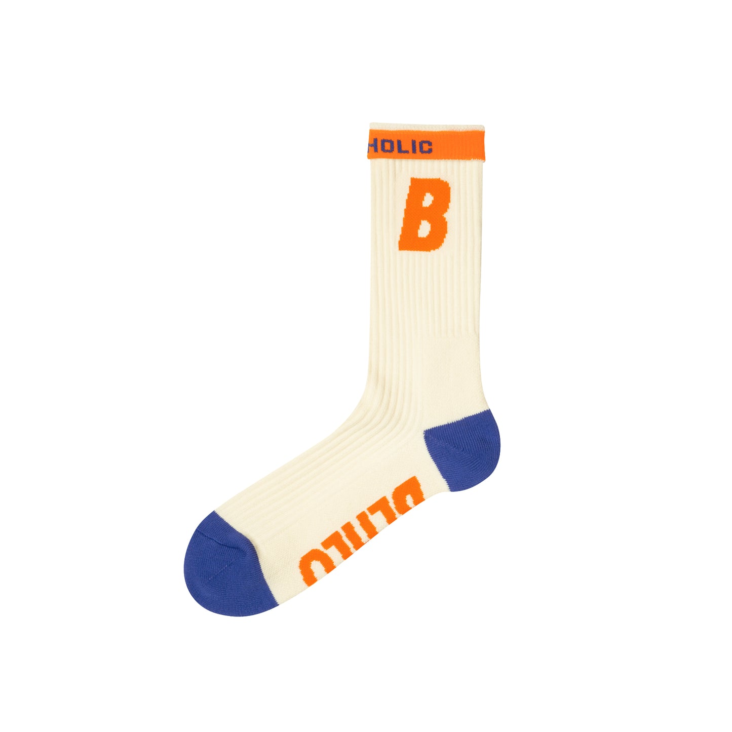 B Socks (ivory/orange/blue)