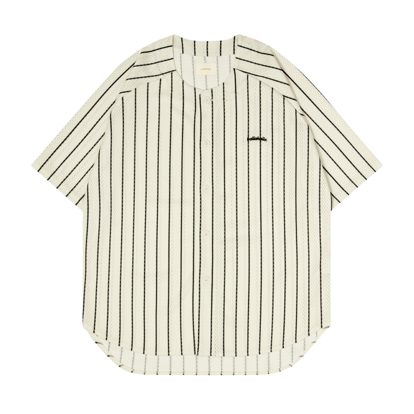 Stripe Mesh BB Shirt (ivory/black)