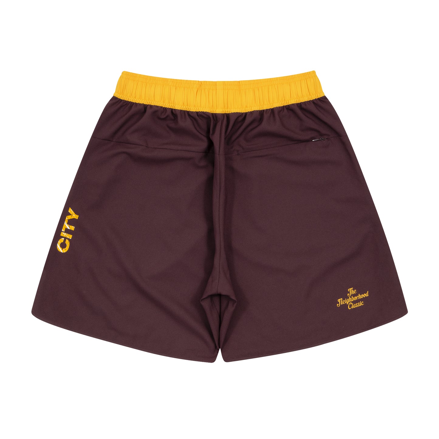 The Neighborhood Classic Zip Shorts (maroon)