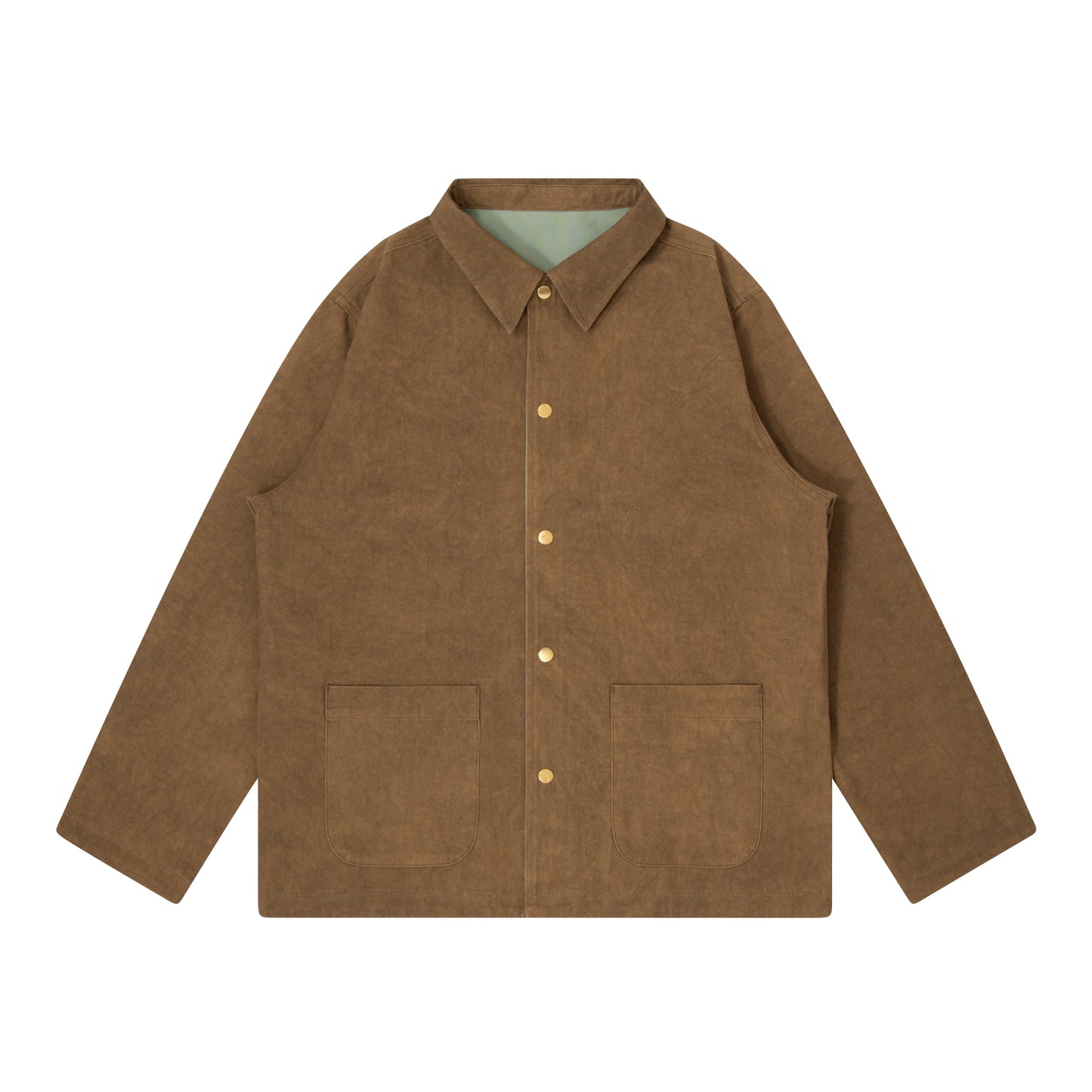 Reversible Coverall Jacket (slate green/camel)